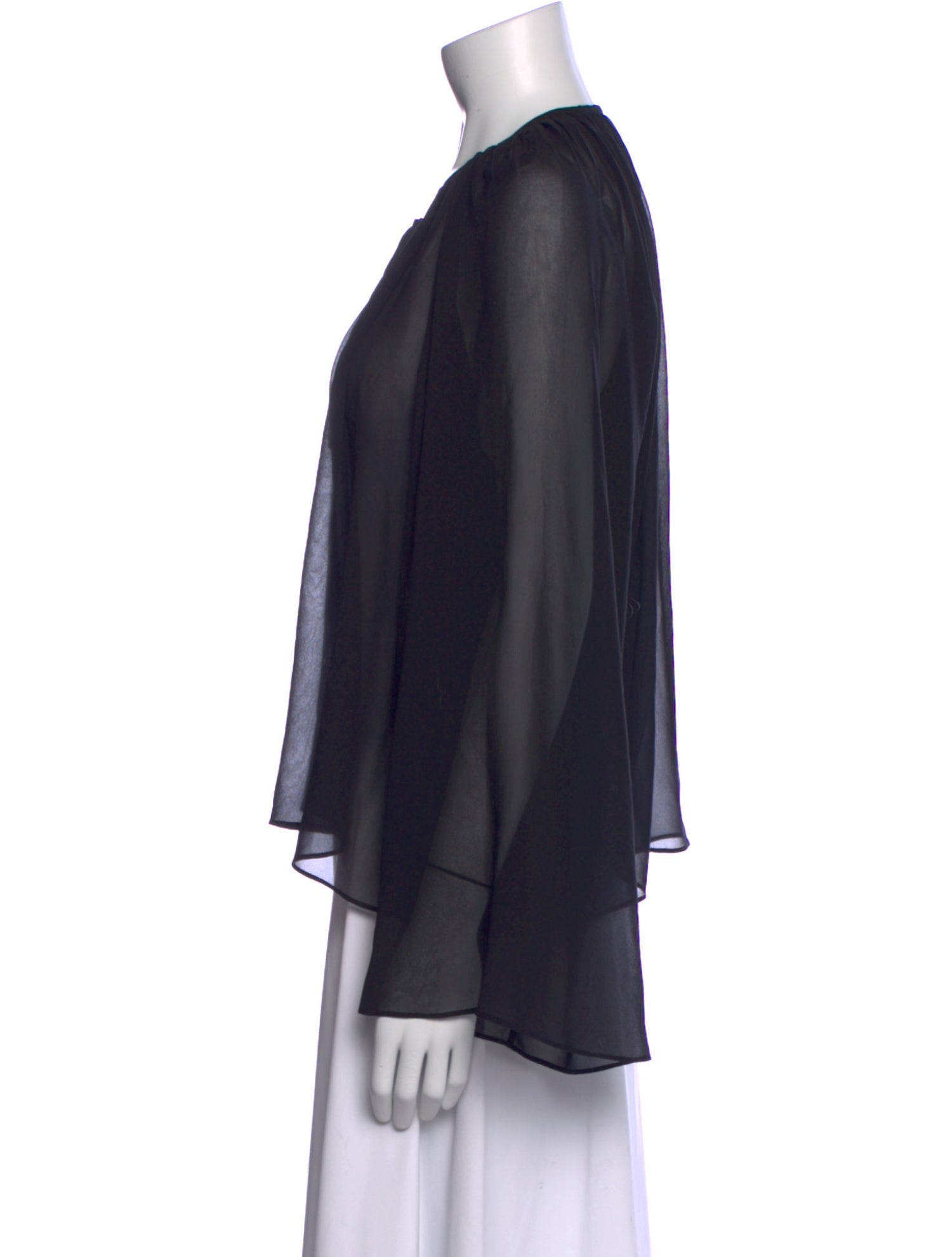 FRAME Silk V-Neck Blouse