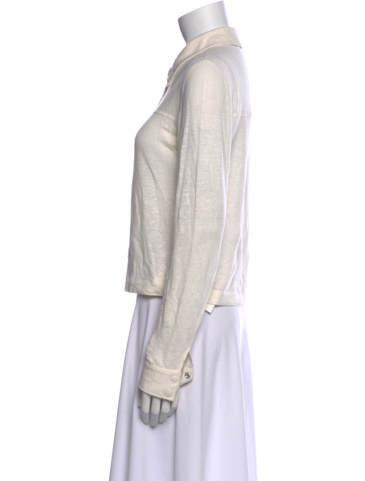 FRAME Linen Long Sleeve Top