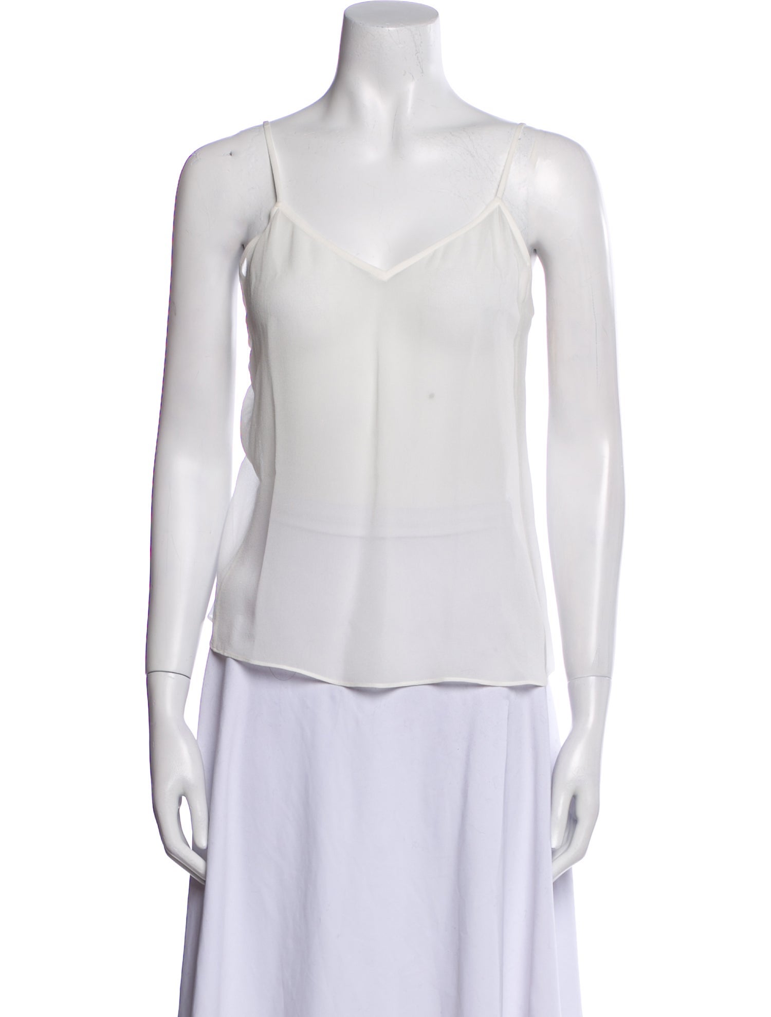 FRAME Silk V-Neck Top