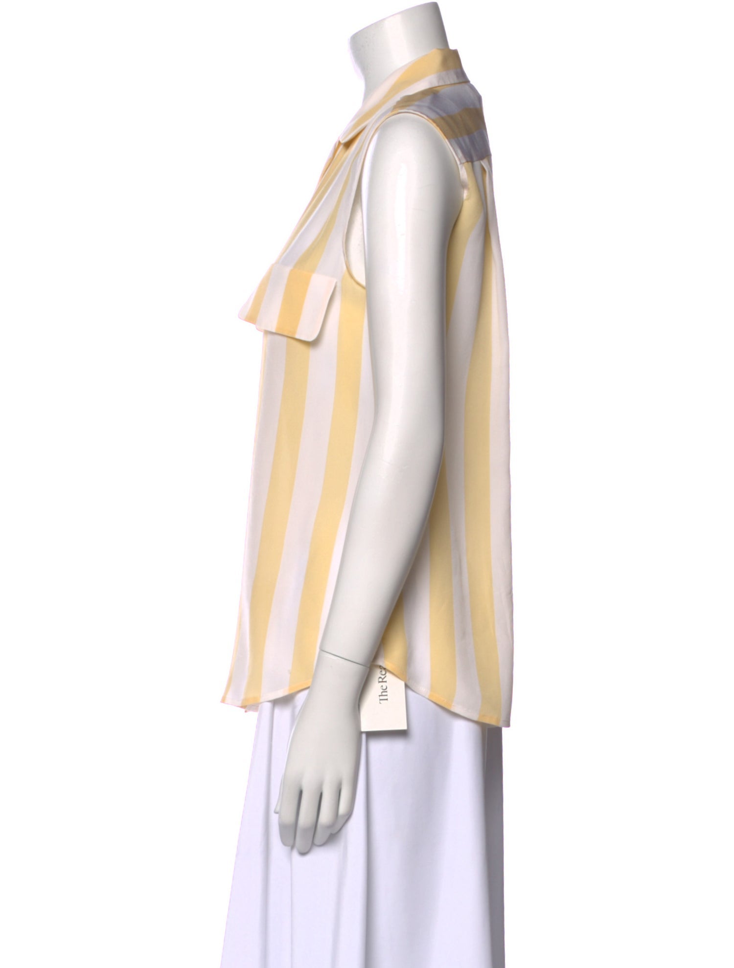 FRAME Silk Striped Button-Up Top