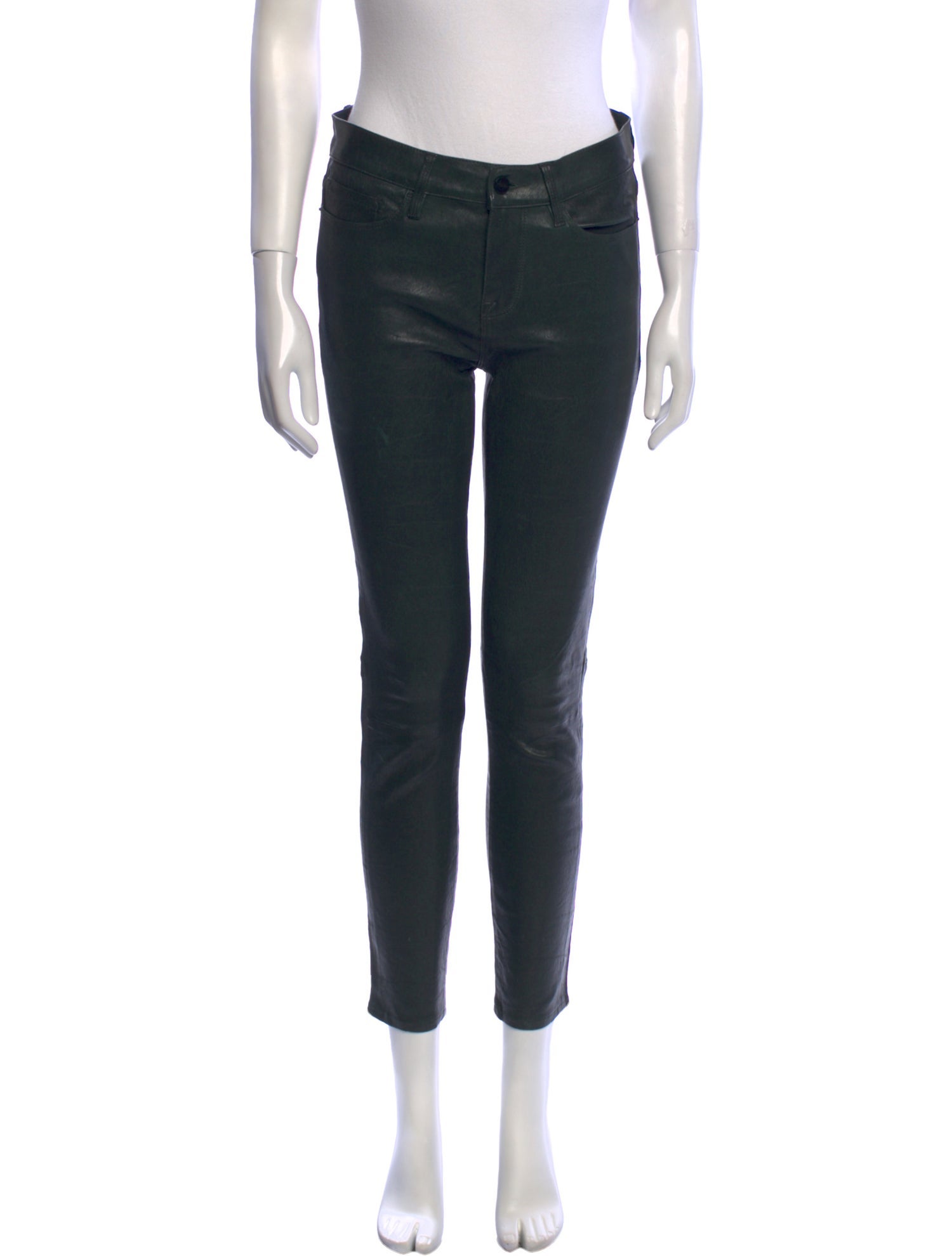 FRAME Lamb Leather Skinny Leg Pants