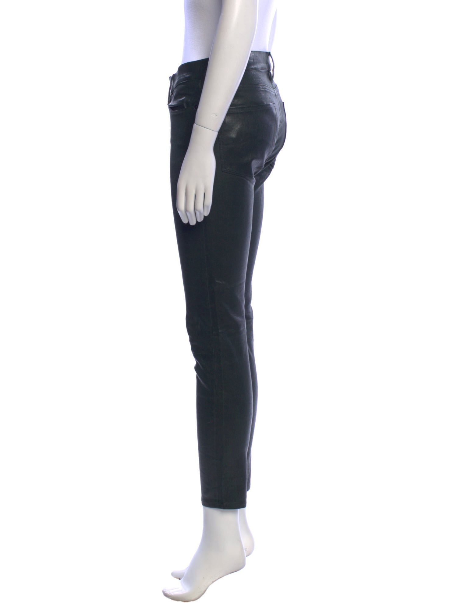 FRAME Lamb Leather Skinny Leg Pants