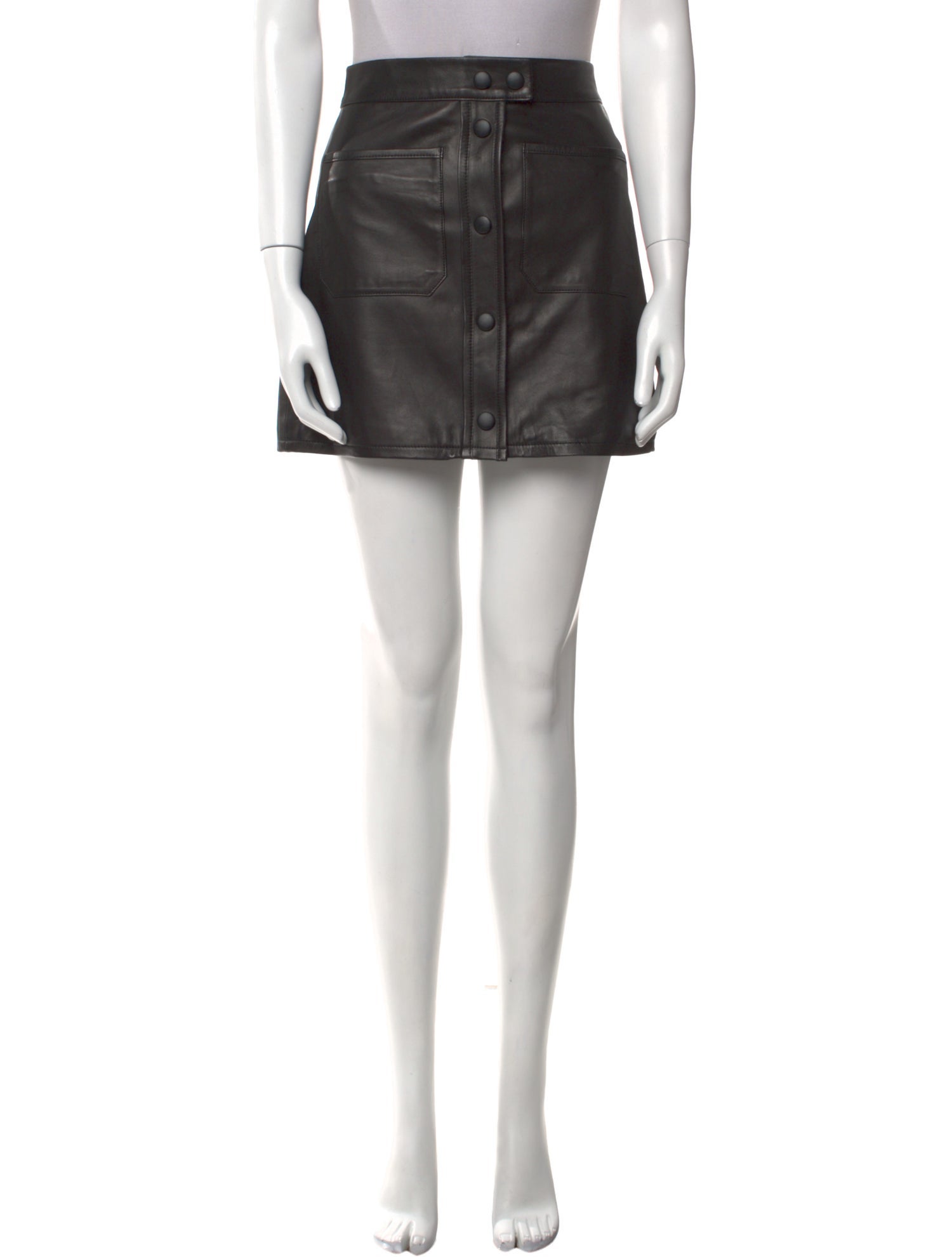 FRAME Lamb Leather Mini Skirt