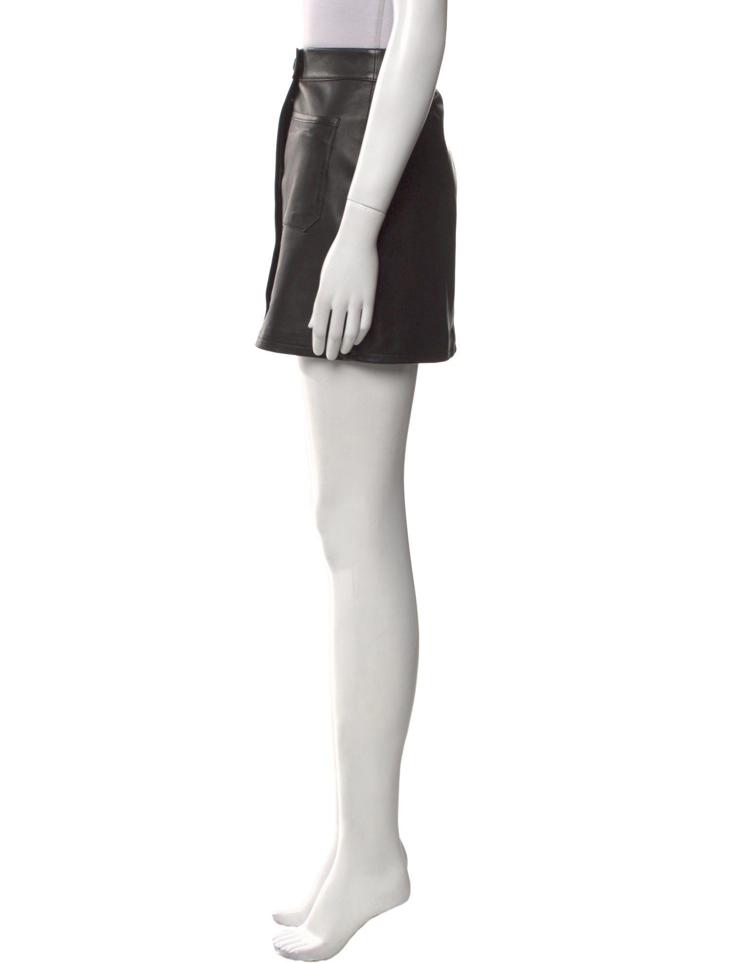 FRAME Lamb Leather Mini Skirt