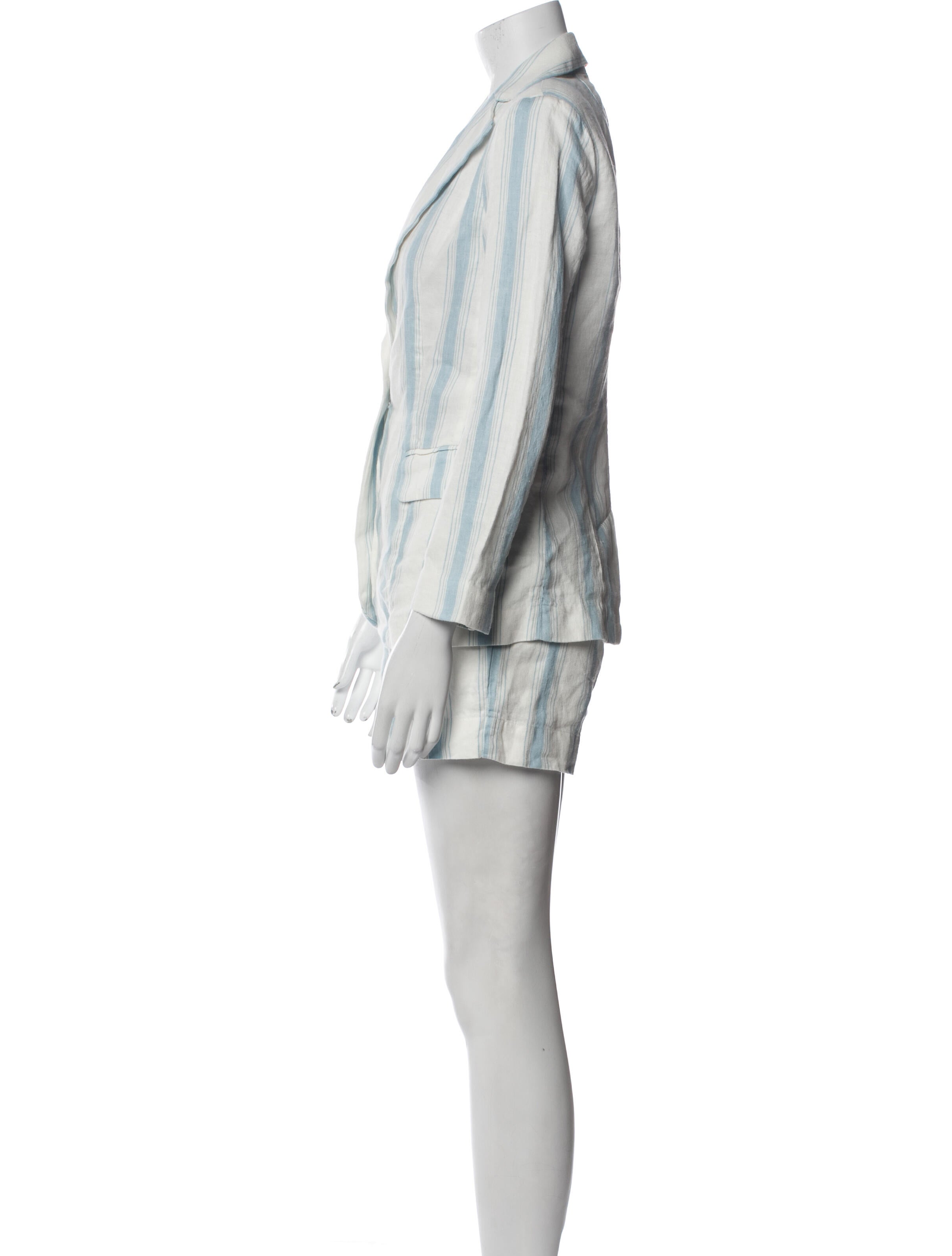 FRAME Linen Striped Short Set
