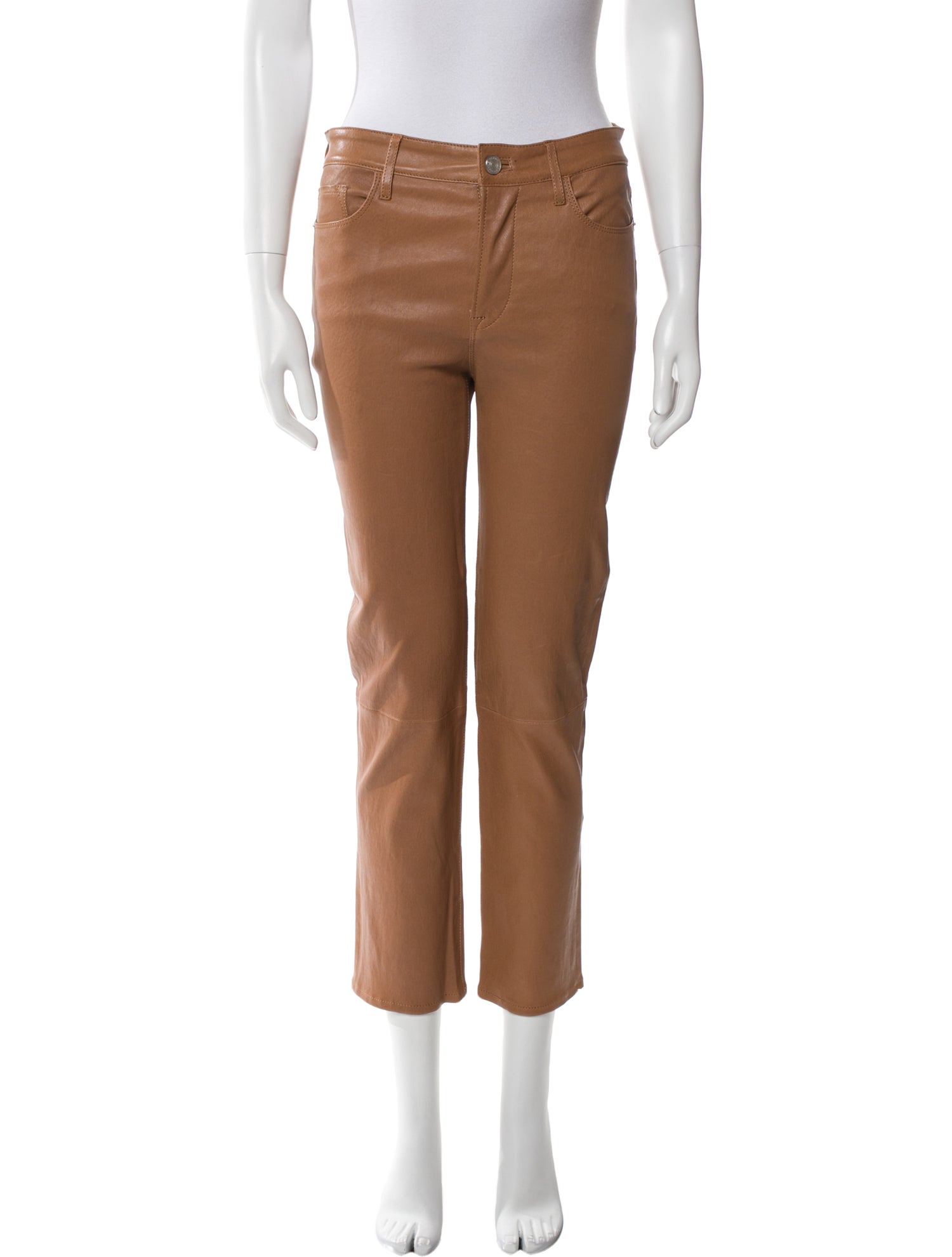FRAME Lamb Leather Straight Leg Pants