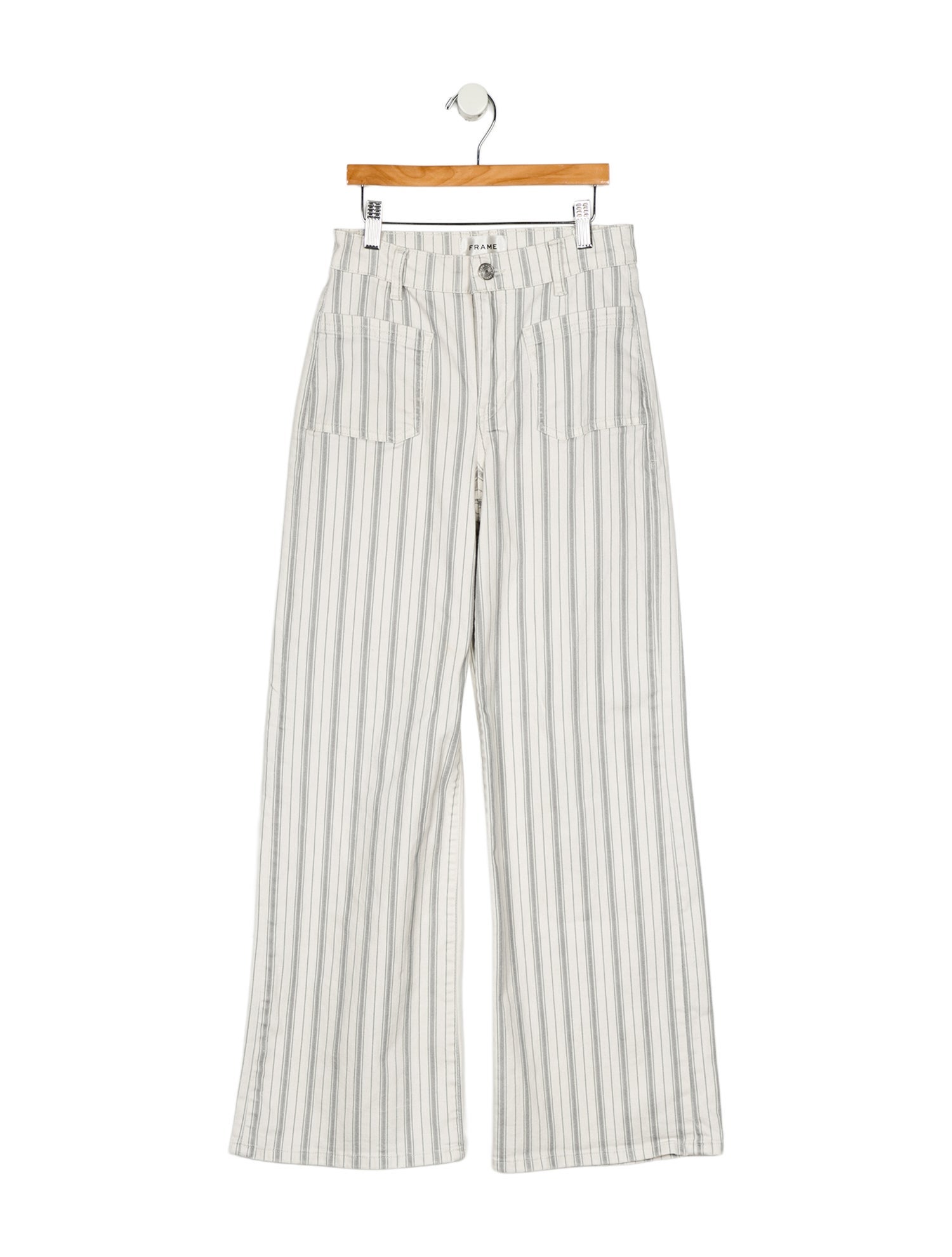 FRAME Striped Wide Leg Pants