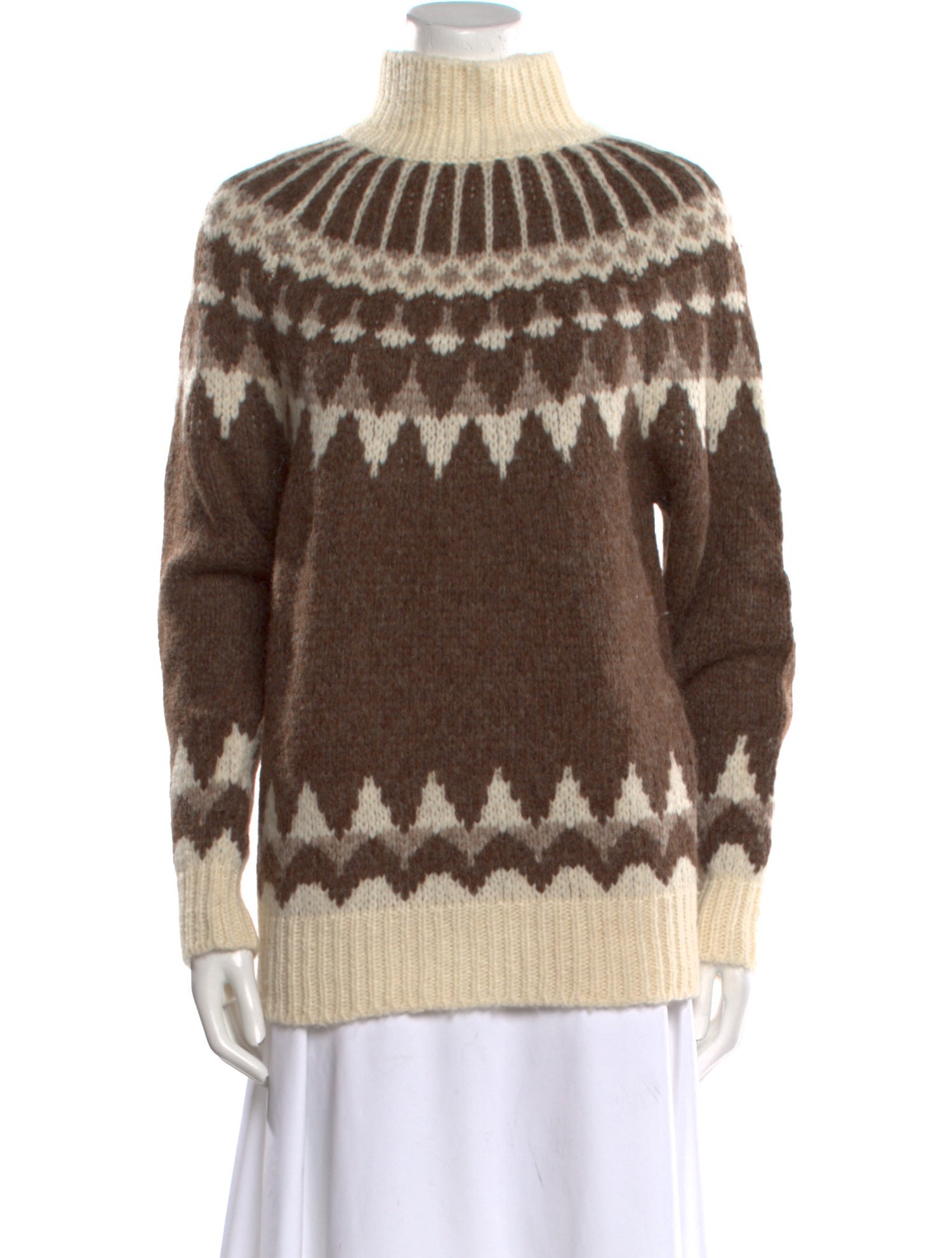 FRAME Baby Alpaca Printed Sweater