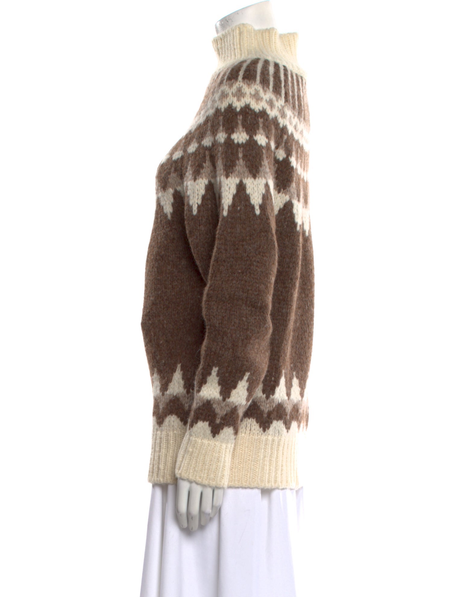 FRAME Baby Alpaca Printed Sweater