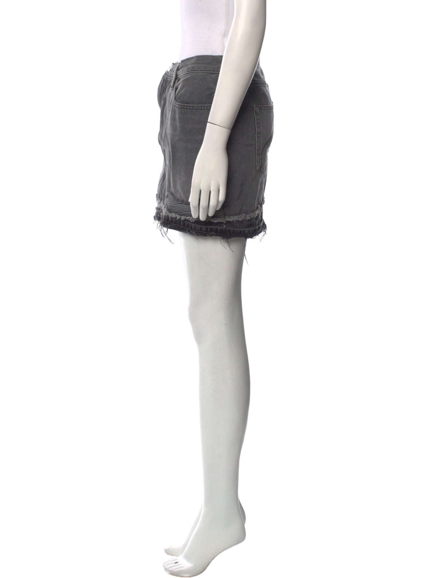 FRAME Distressed Accents Mini Skirt