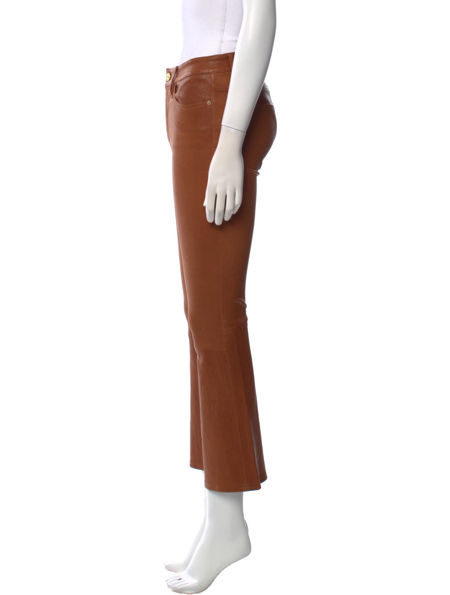 FRAME Lamb Leather Straight Leg Pants