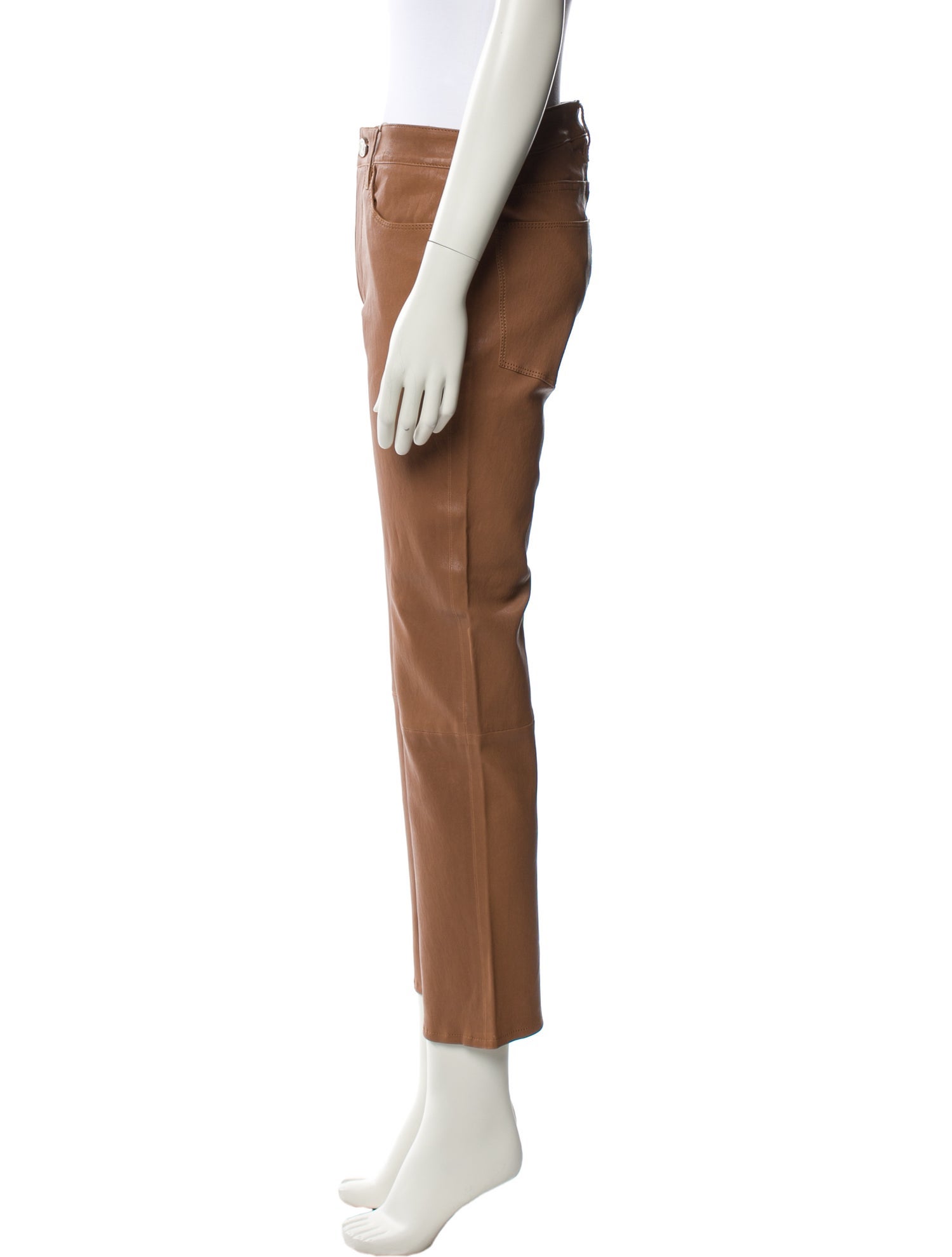 FRAME Lamb Leather Straight Leg Pants