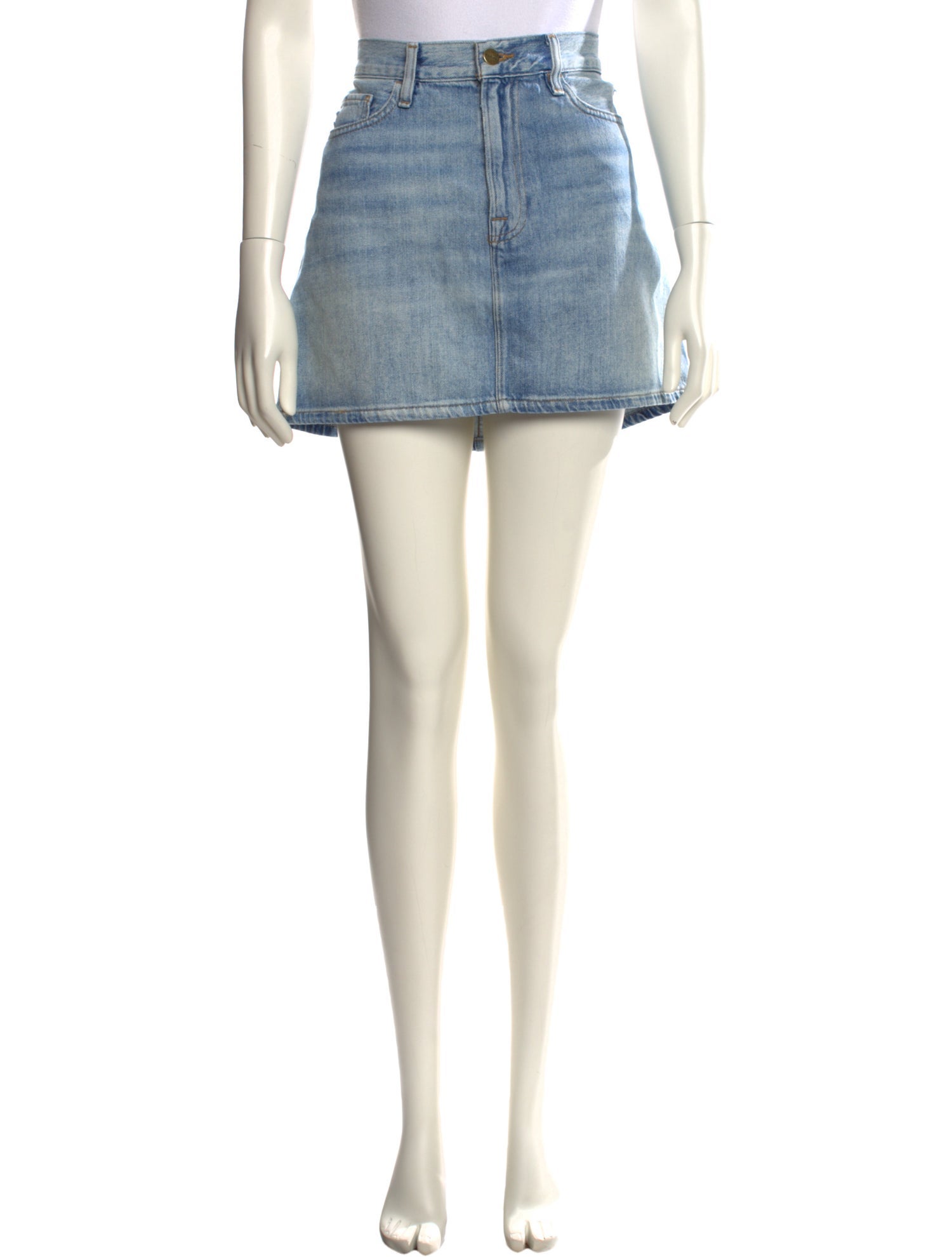 FRAME Distressed Accents Mini Skirt