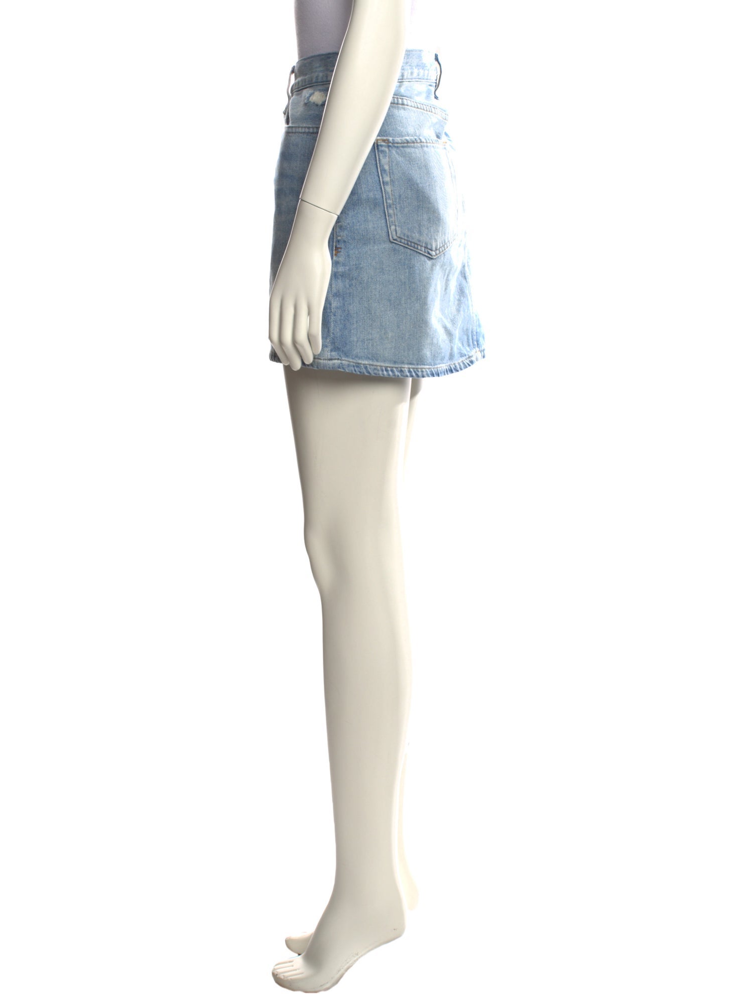 FRAME Distressed Accents Mini Skirt