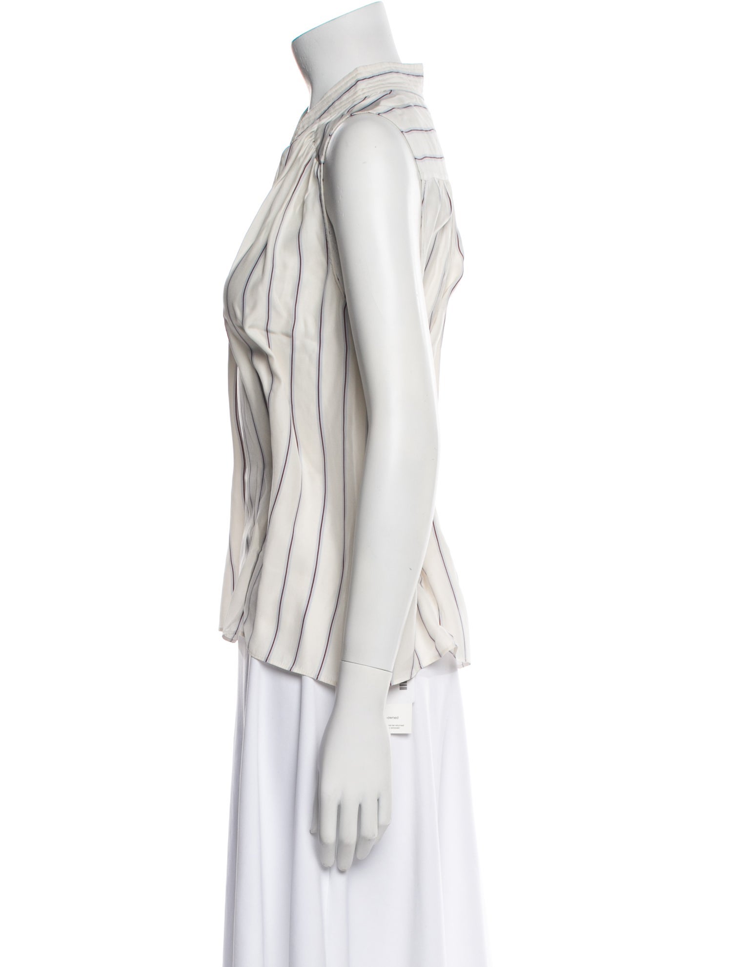 FRAME Silk Striped Blouse