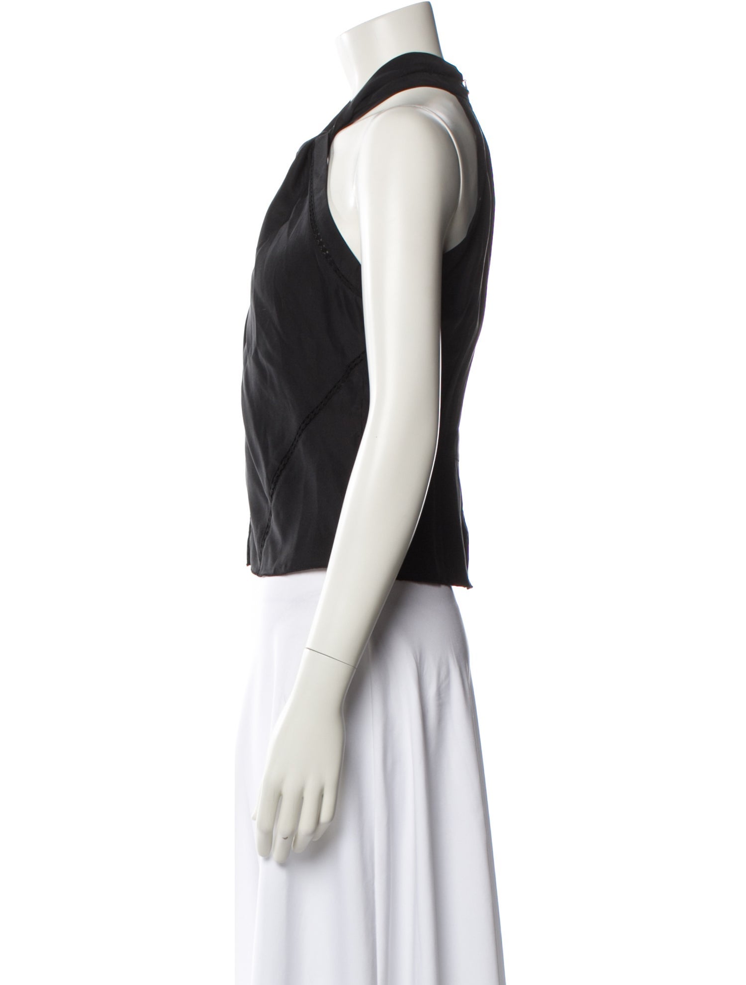 FRAME Silk Halterneck Crop Top