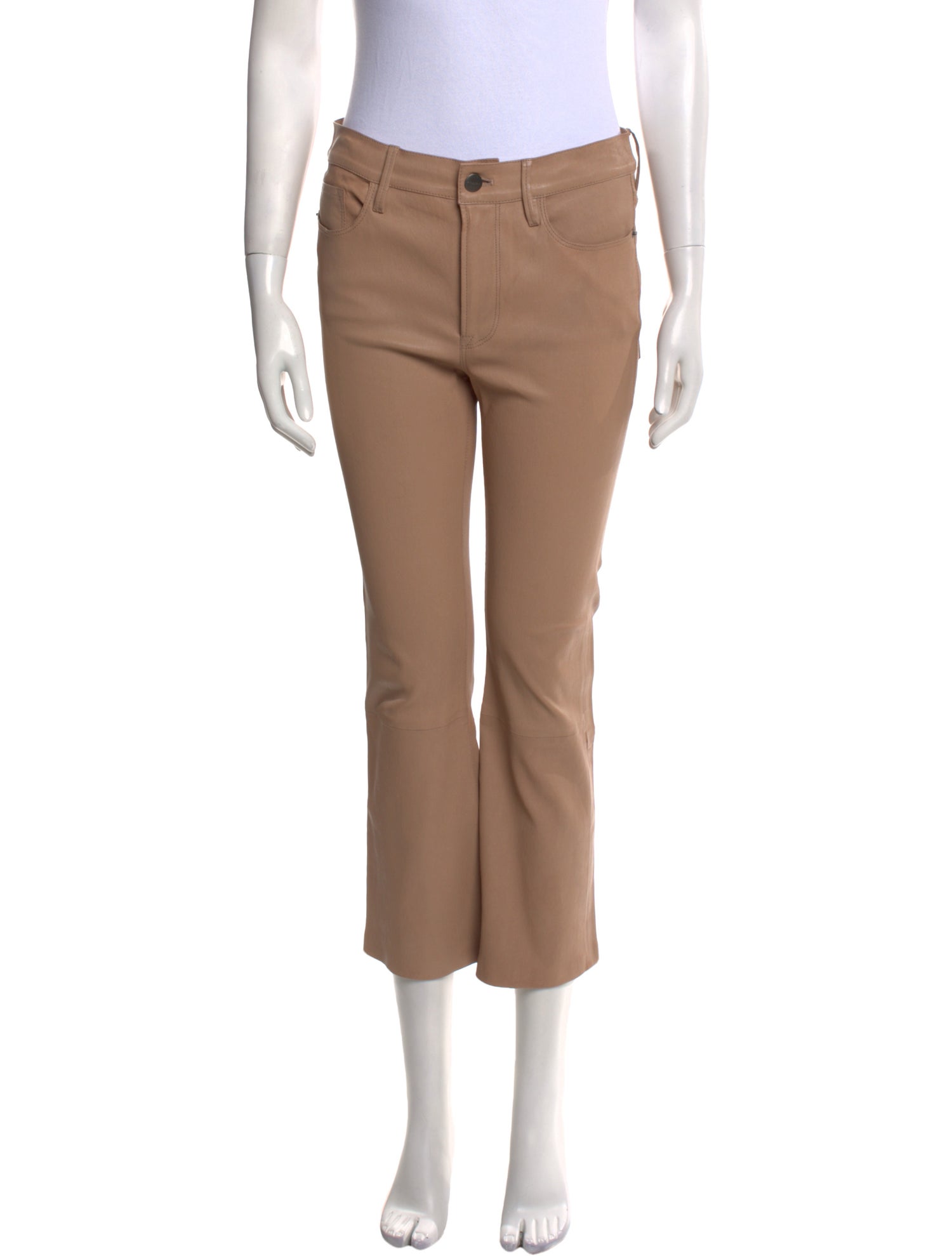 FRAME Lamb Leather Straight Leg Pants