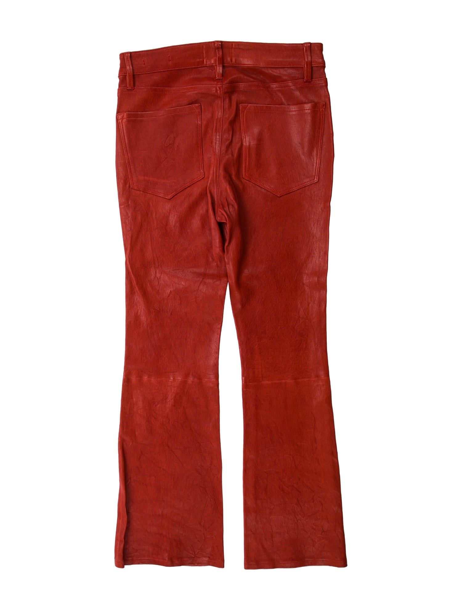 FRAME Lamb Leather Straight Leg Pants