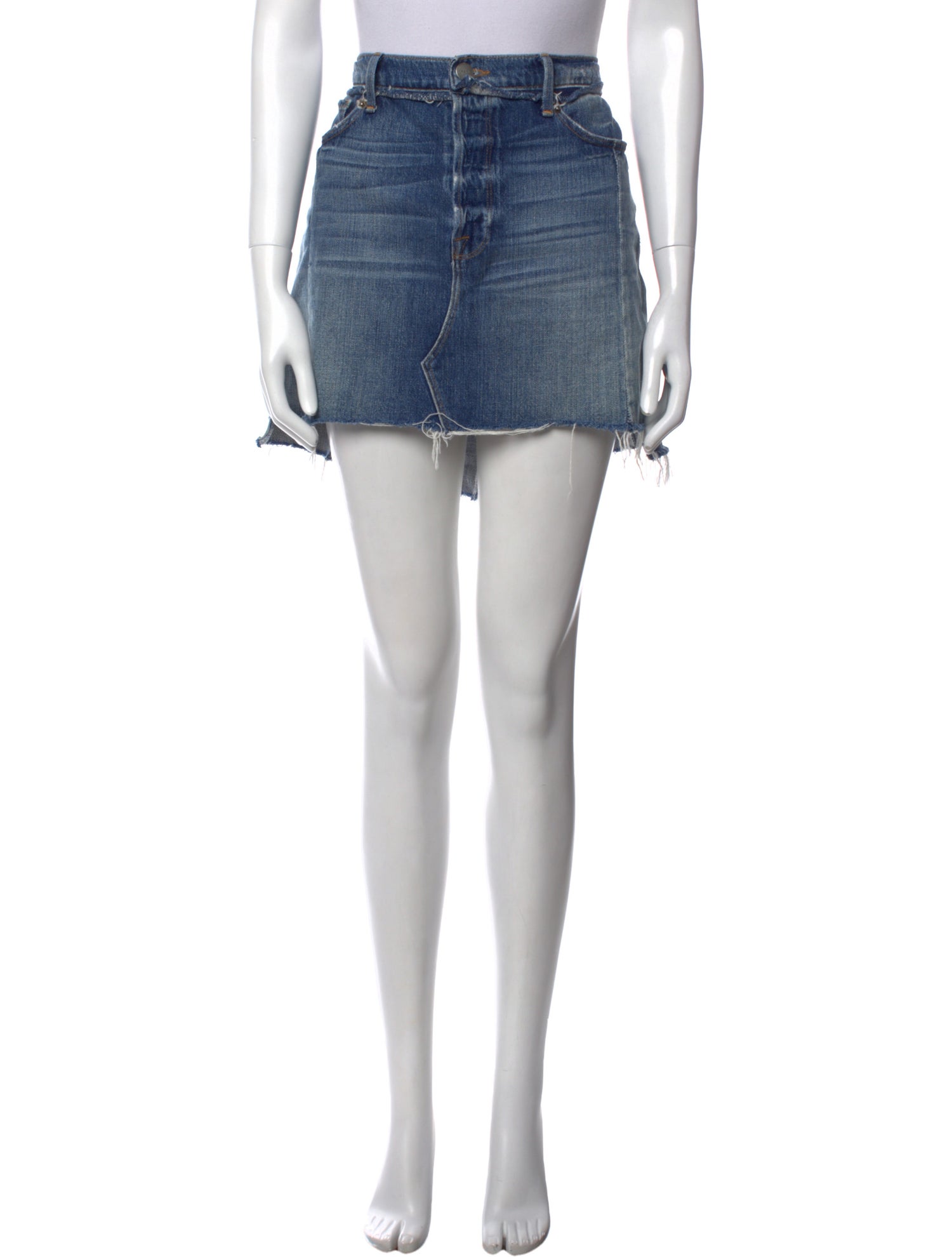 FRAME Distressed Accents Mini Skirt