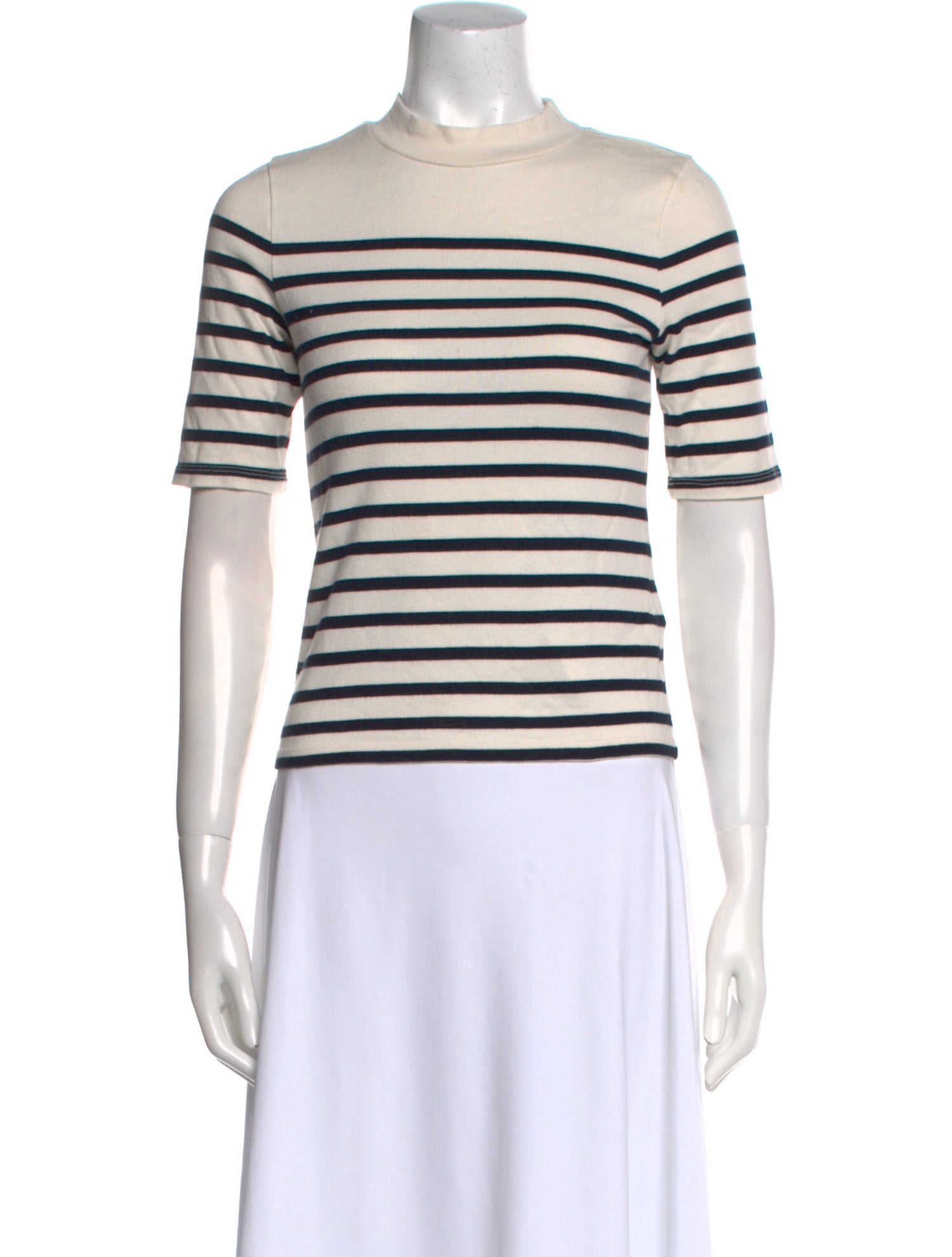 FRAME Striped Crew Neck T-Shirt