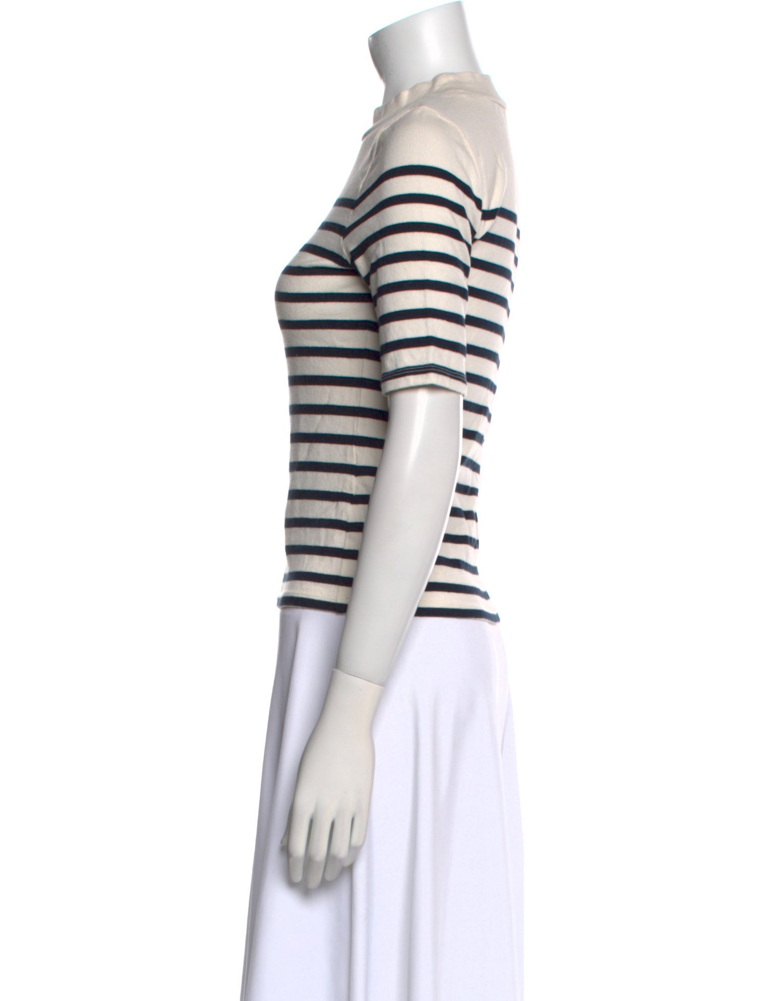 FRAME Striped Crew Neck T-Shirt