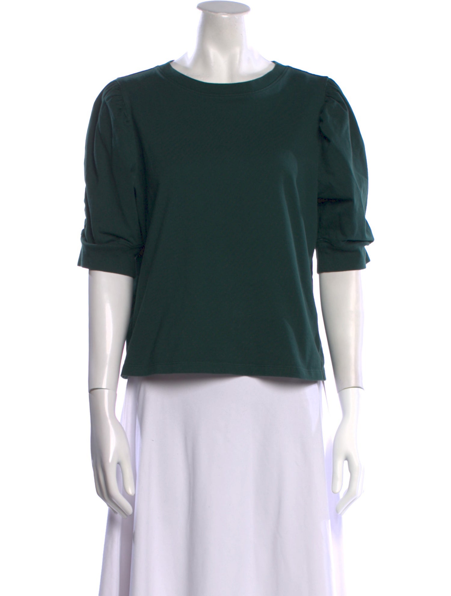 FRAME Crew Neck Three-Quarter Sleeve Top