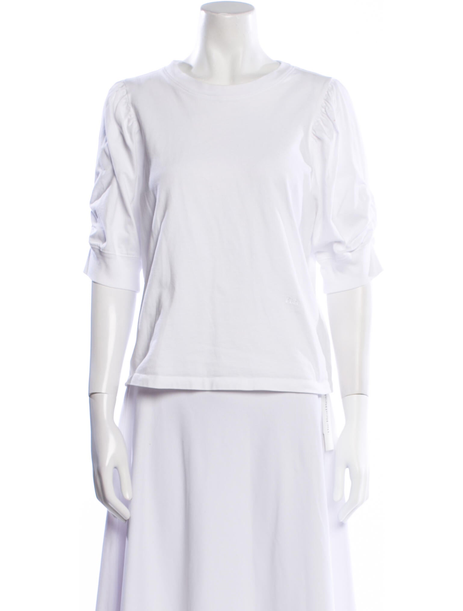 FRAME Mock Neck Three-Quarter Sleeve T-Shirt