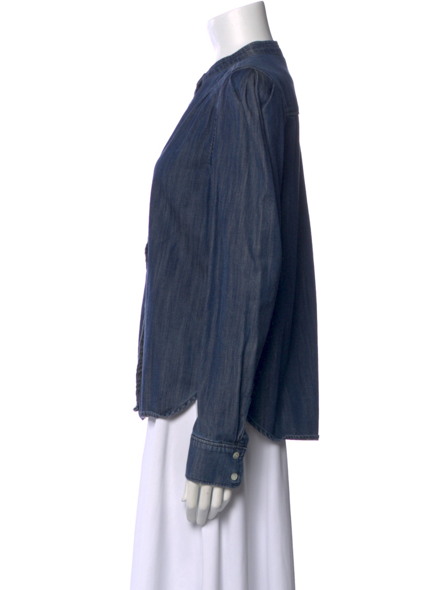 FRAME Long Sleeve Button-Up Top