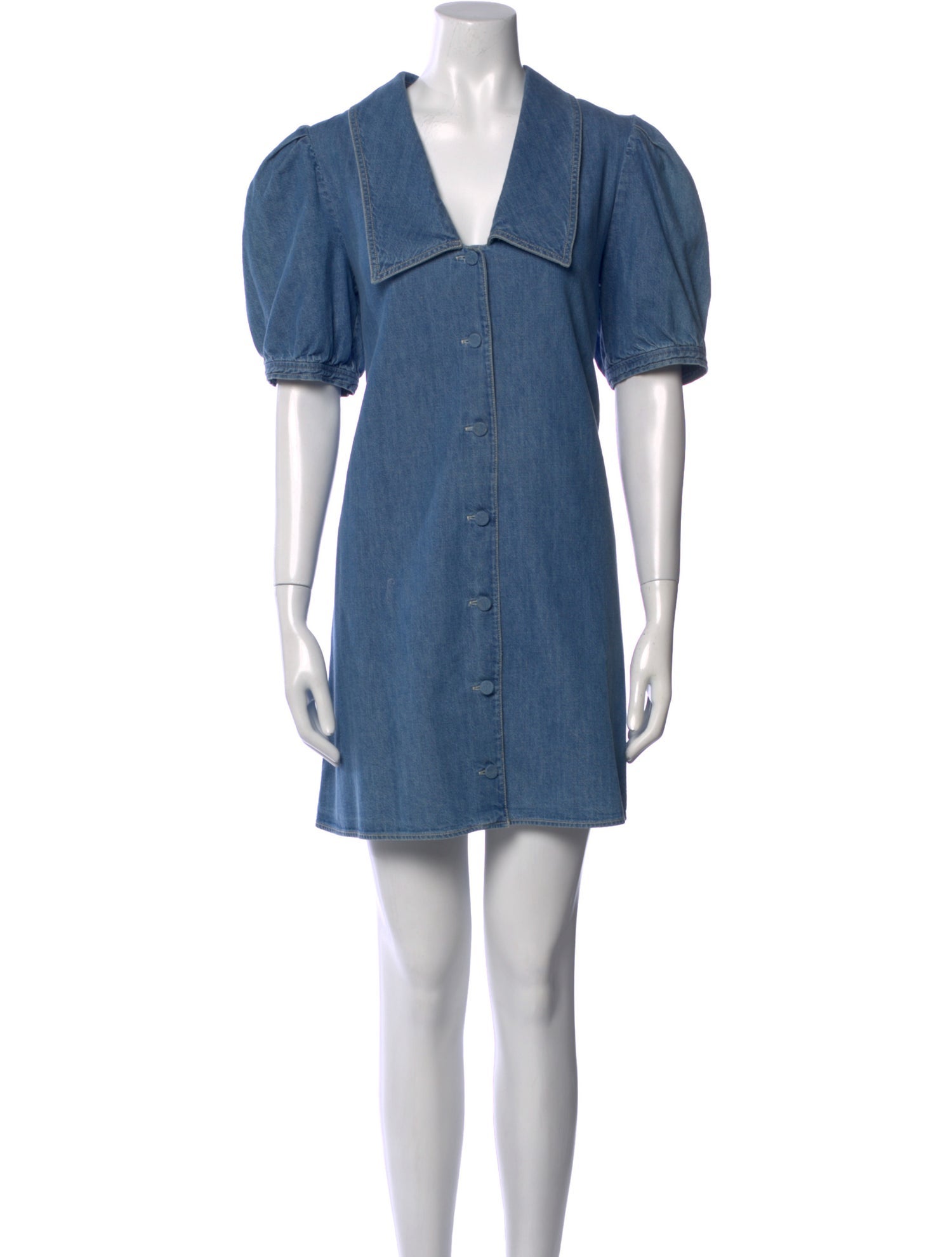 FRAME V-Neck Mini Dress