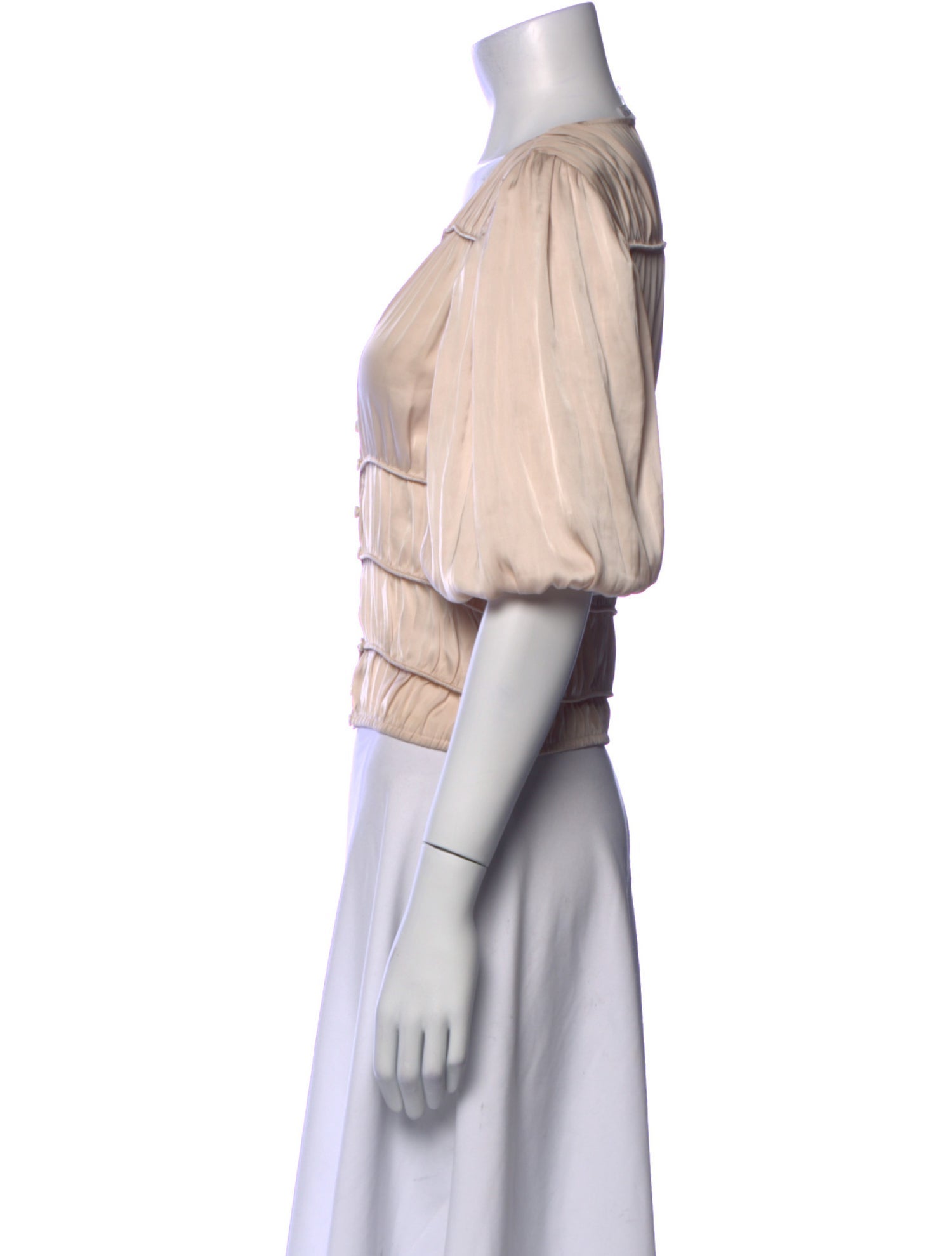 FRAME V-Neck Short Sleeve Crop Top