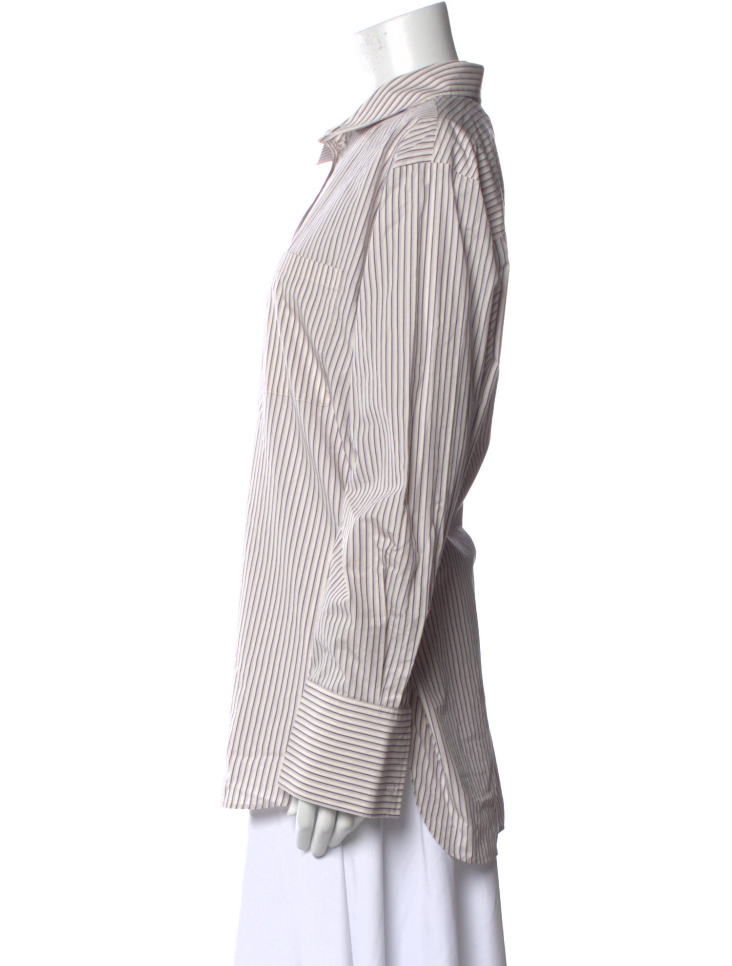 FRAME Striped Long Sleeve Button-Up Top w/ Tags