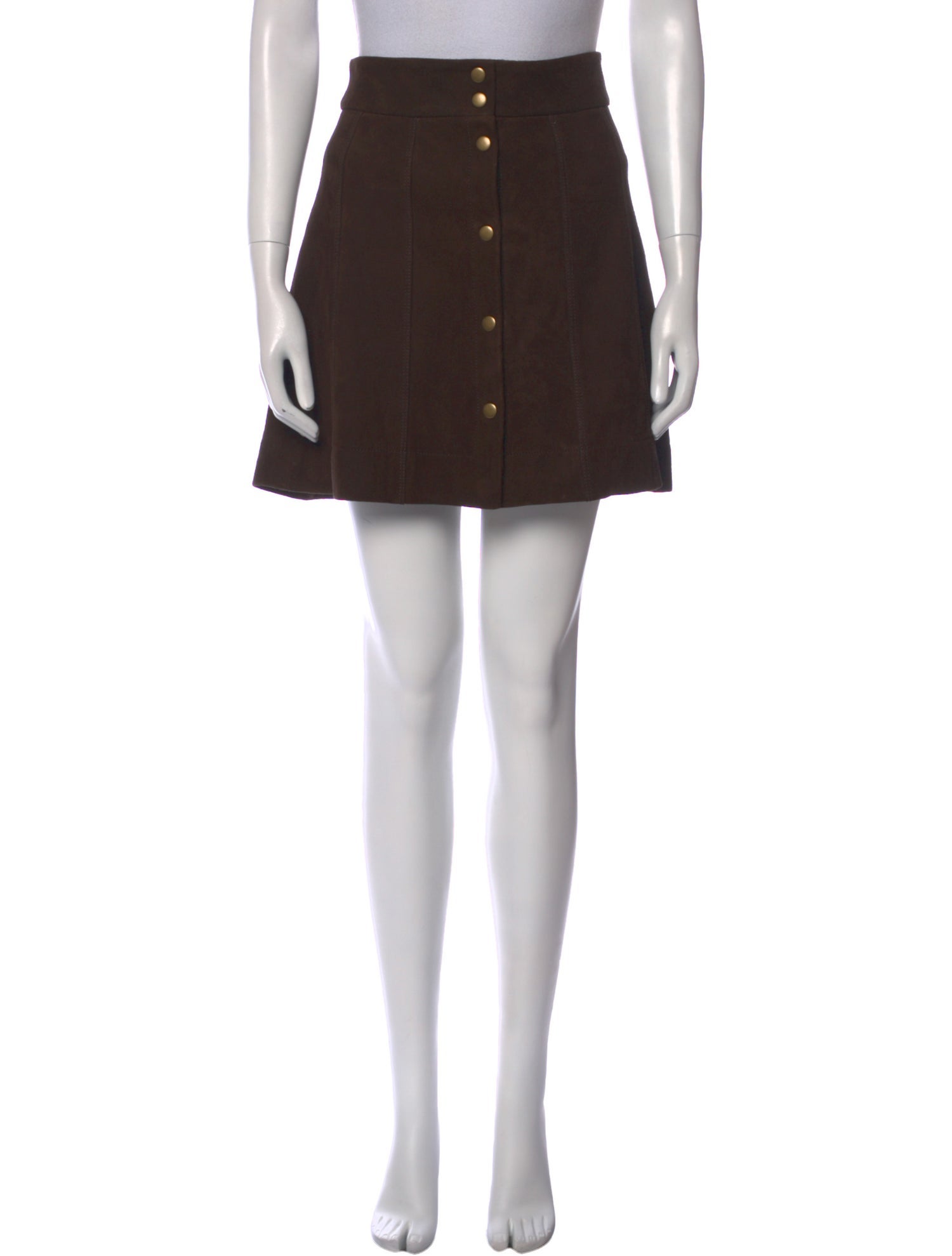 FRAME Lamb Leather Mini Skirt