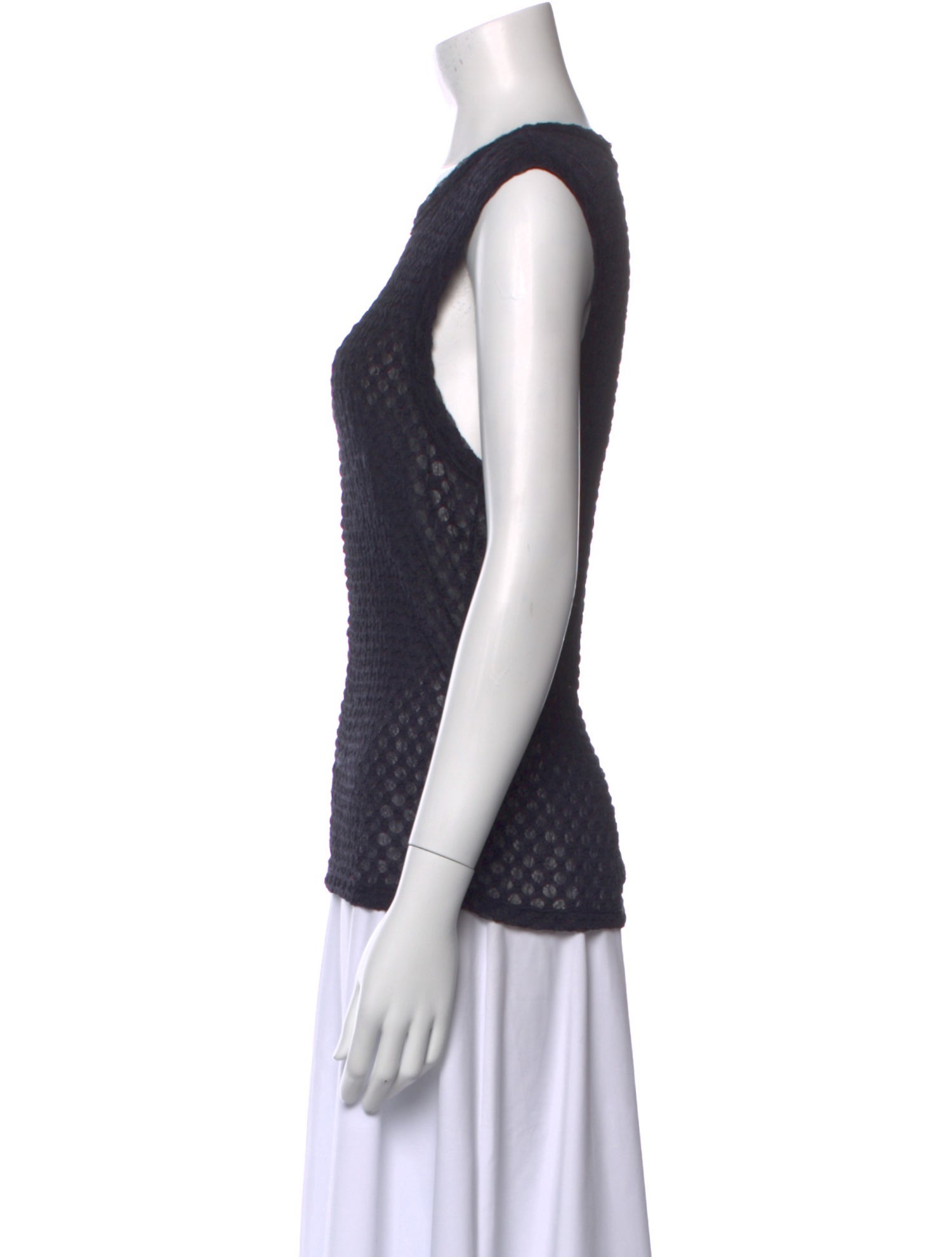 FRAME Polka Dot Print Crew Neck Top