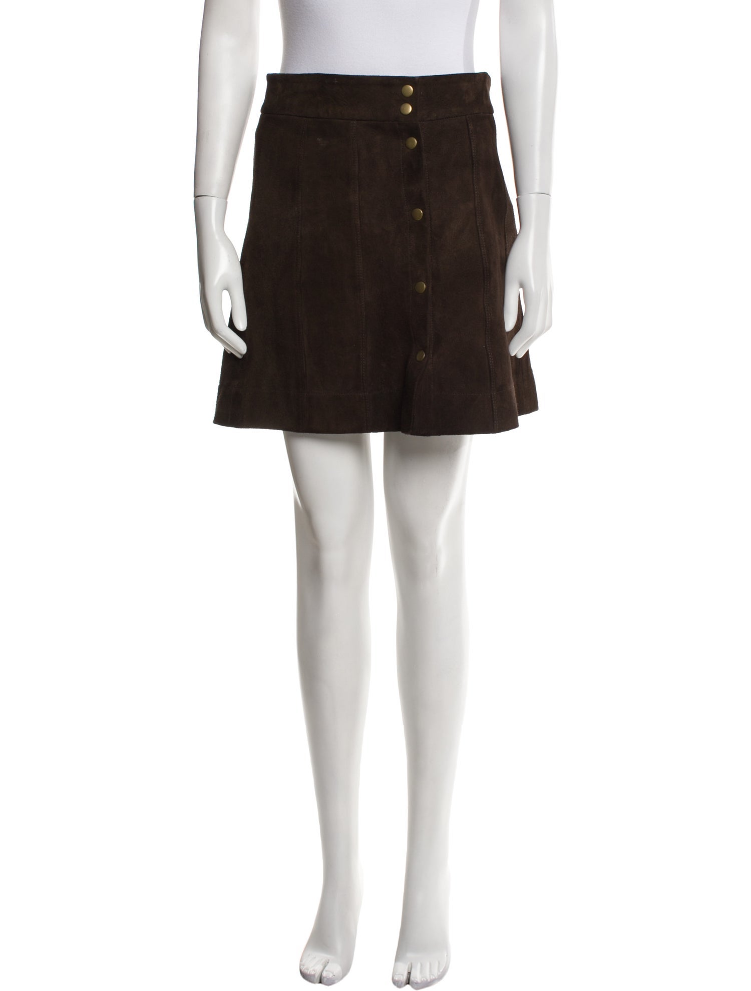 FRAME Suede Mini Skirt