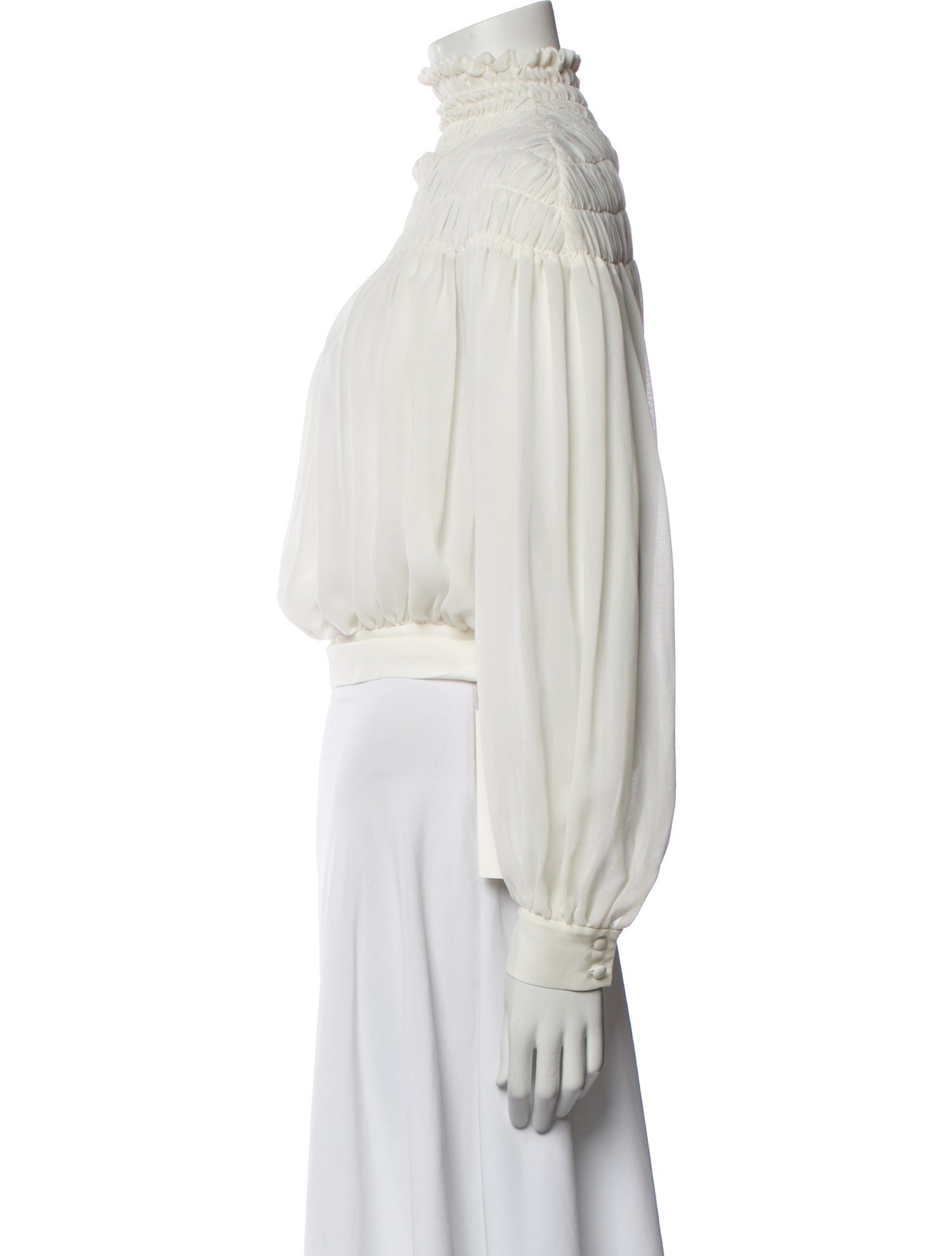 FRAME Turtleneck Long Sleeve Crop Top