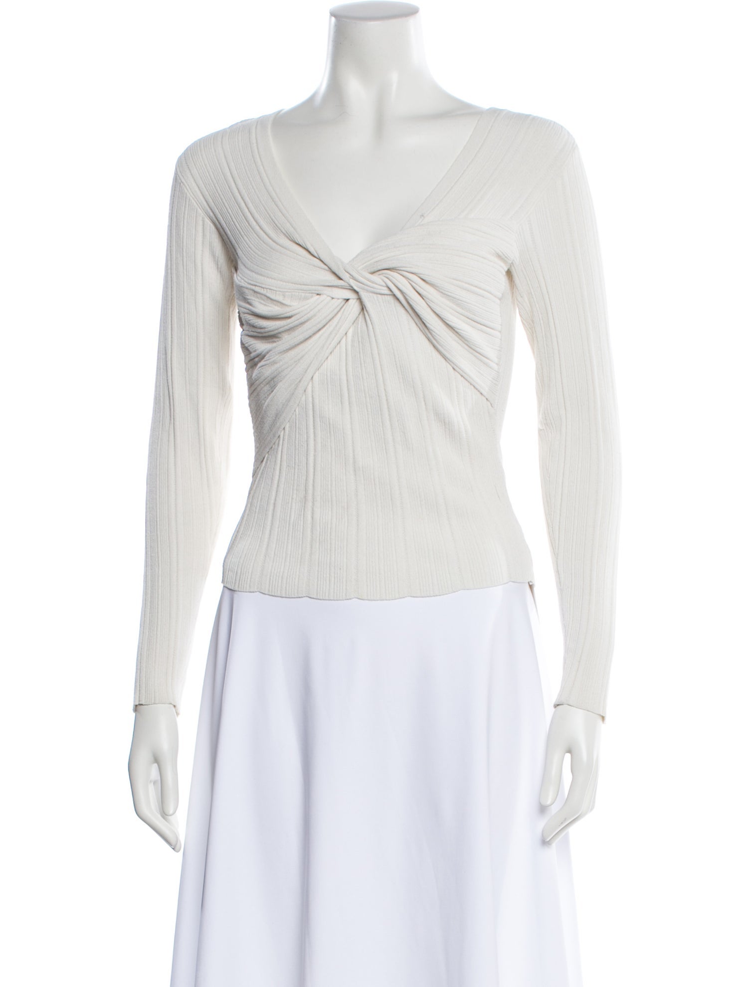 FRAME V-Neck Long Sleeve Top