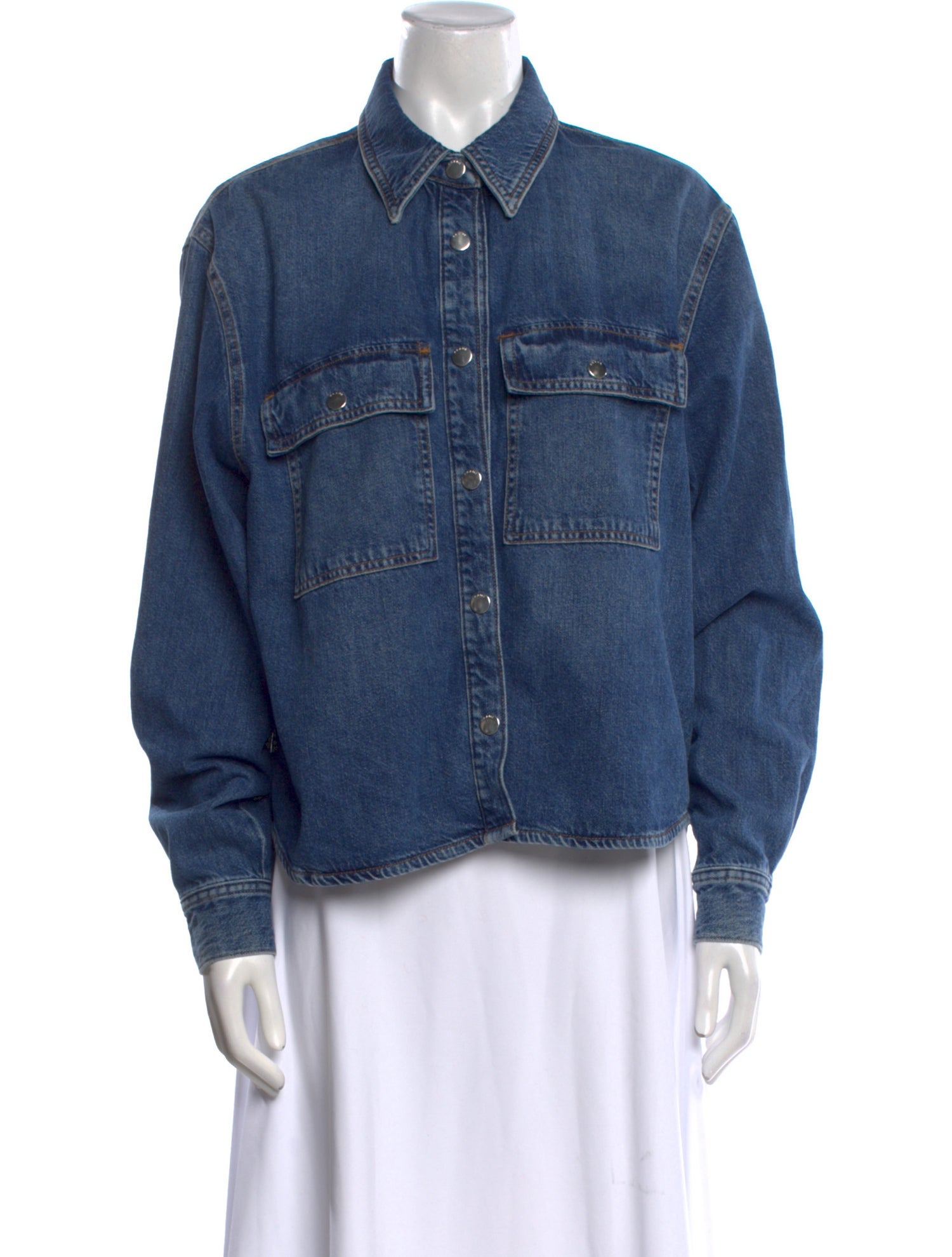 FRAME Long Sleeve Button-Up Top