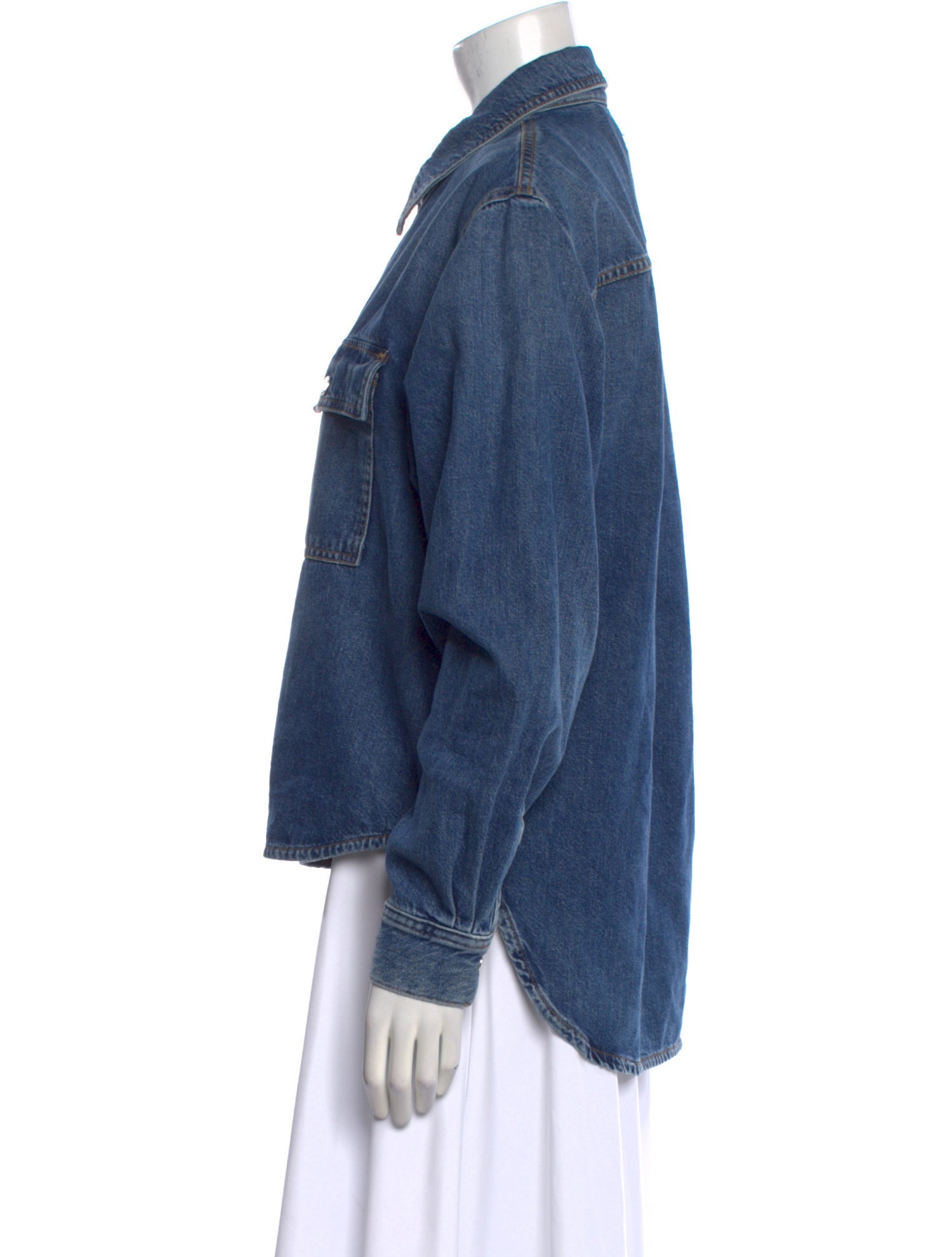 FRAME Long Sleeve Button-Up Top