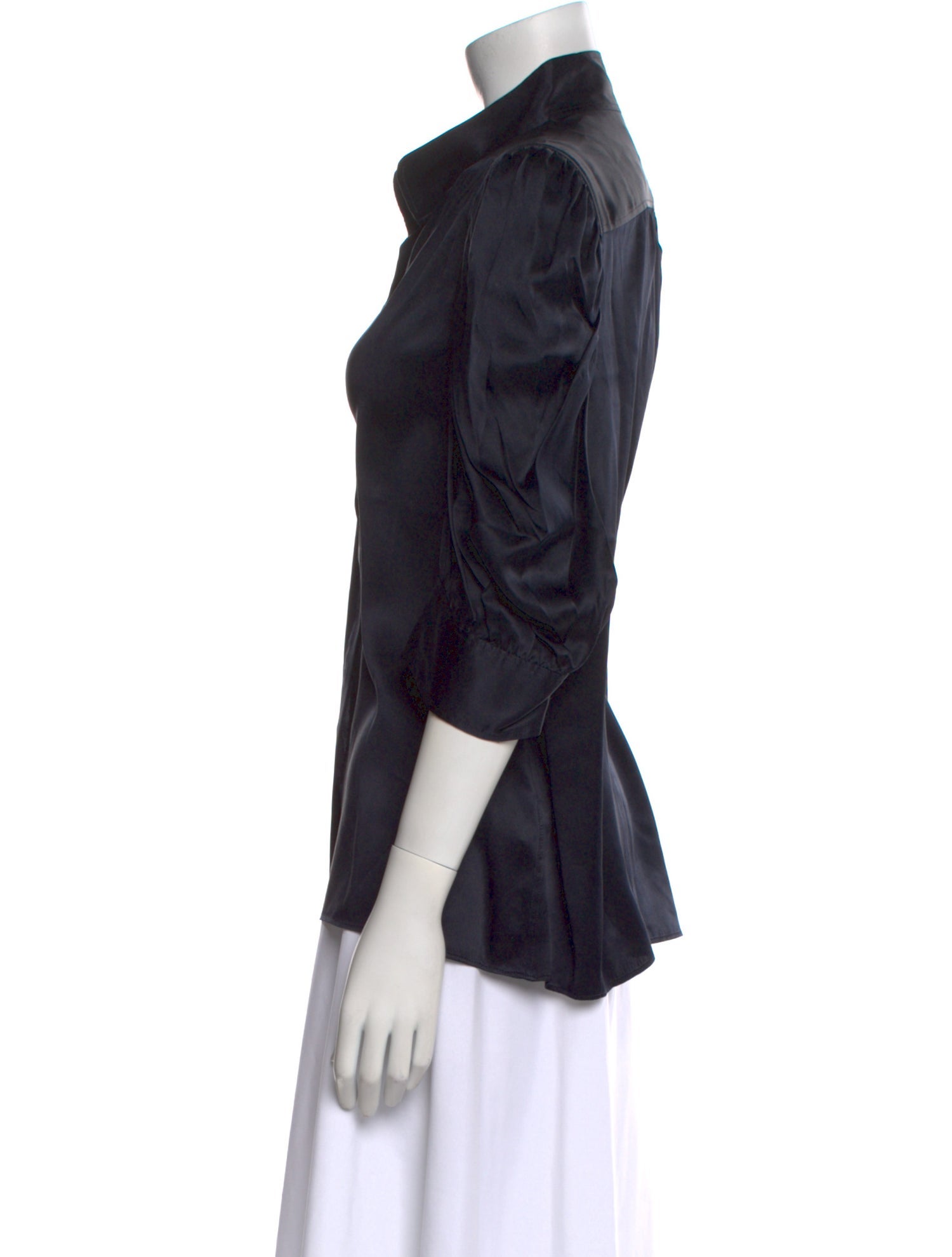 FRAME Silk V-Neck Blouse