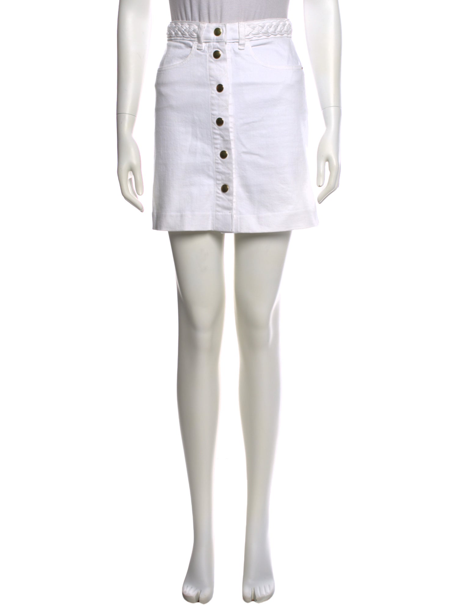 FRAME Braided Accents Mini Skirt