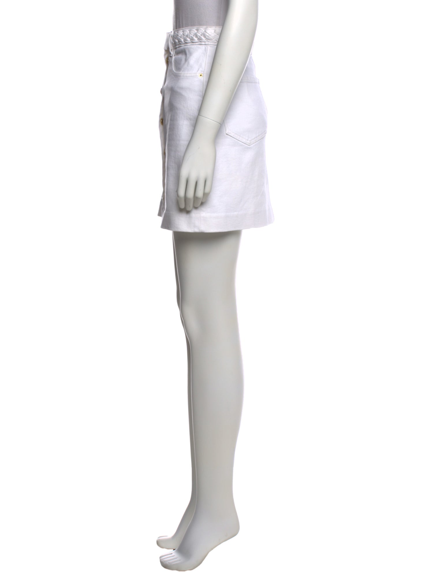 FRAME Braided Accents Mini Skirt