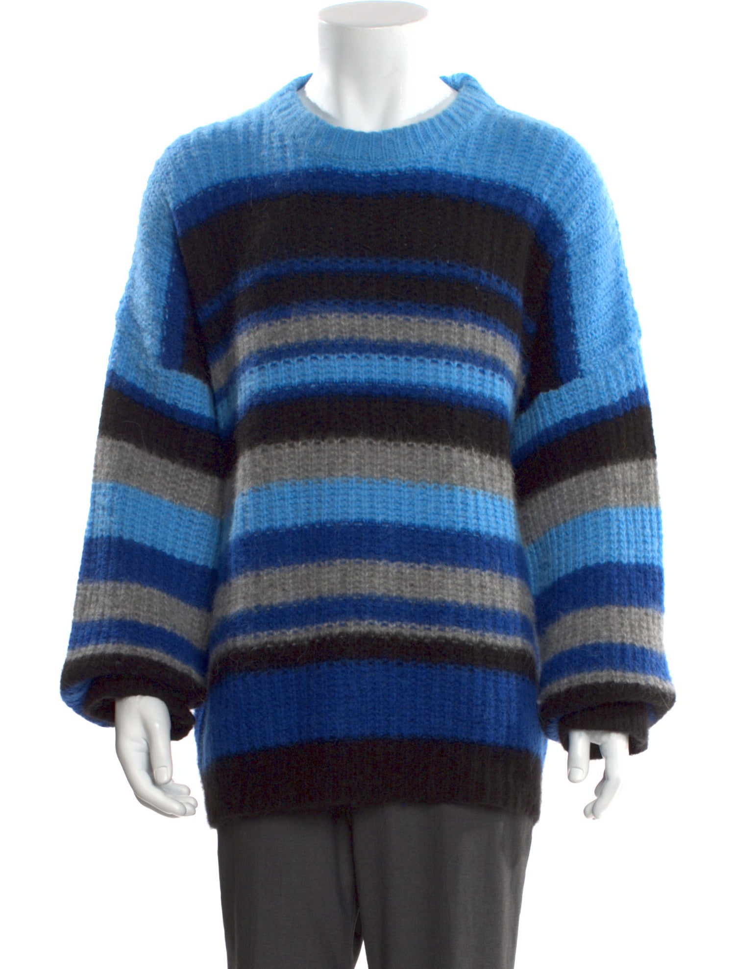 FRAME Striped Crew Neck Pullover