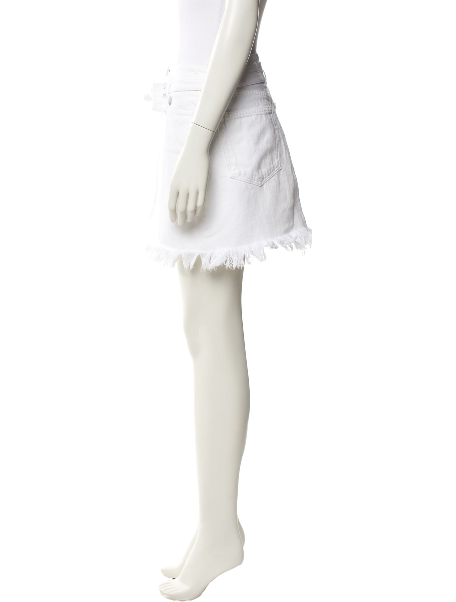 FRAME Distressed Accents Mini Skirt