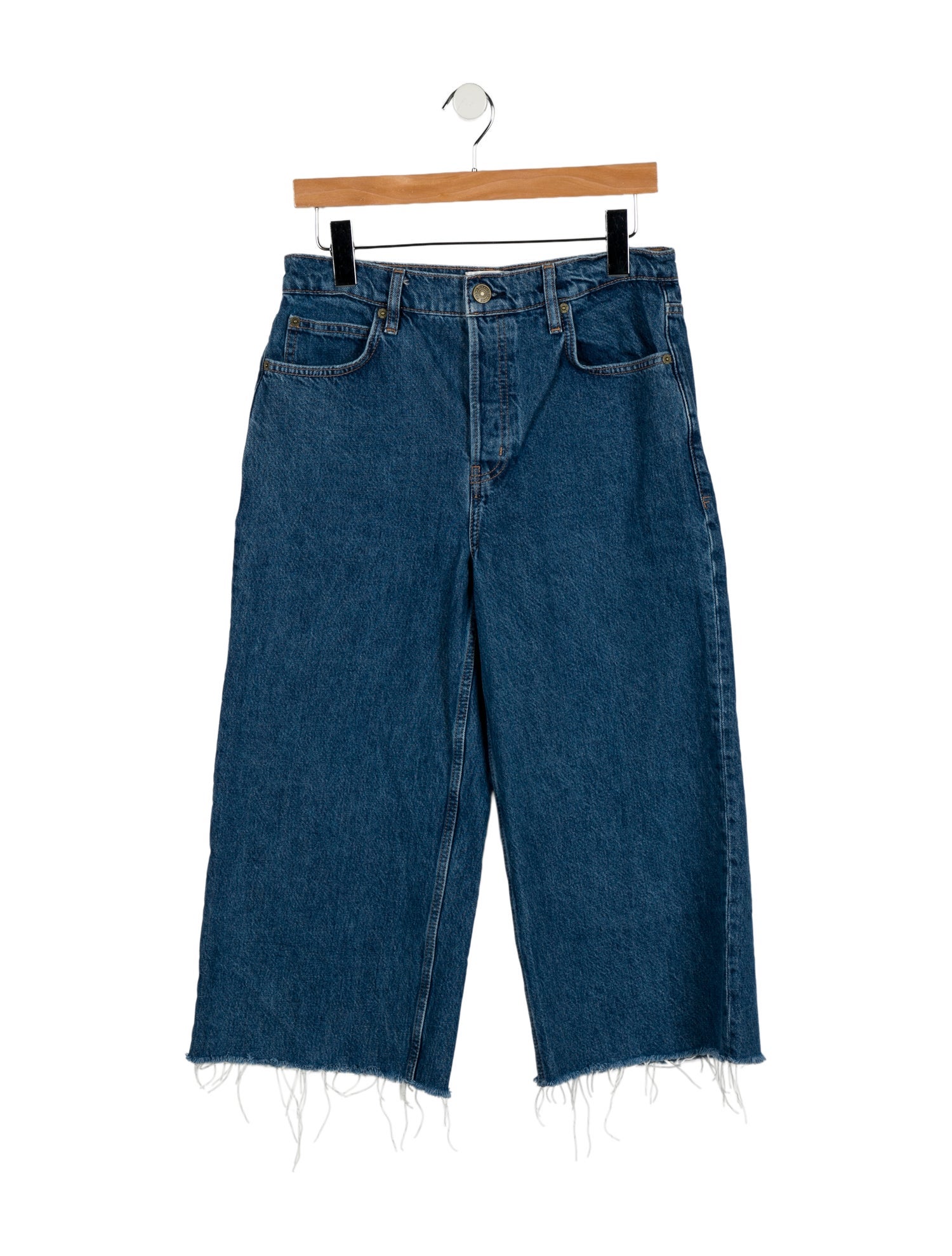 FRAME Mid-Rise Wide Leg Jeans