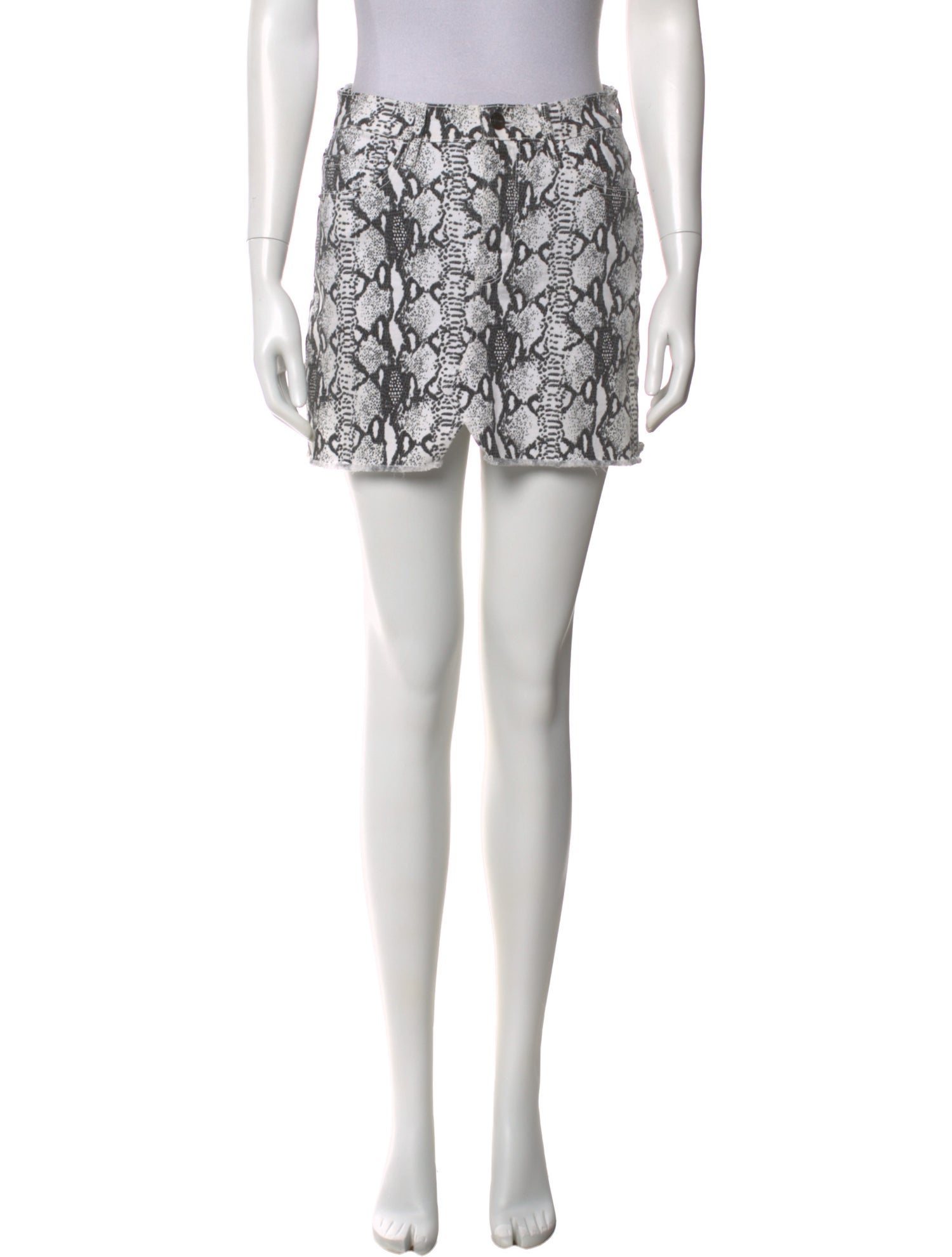 FRAME Animal Print Mini Skirt
