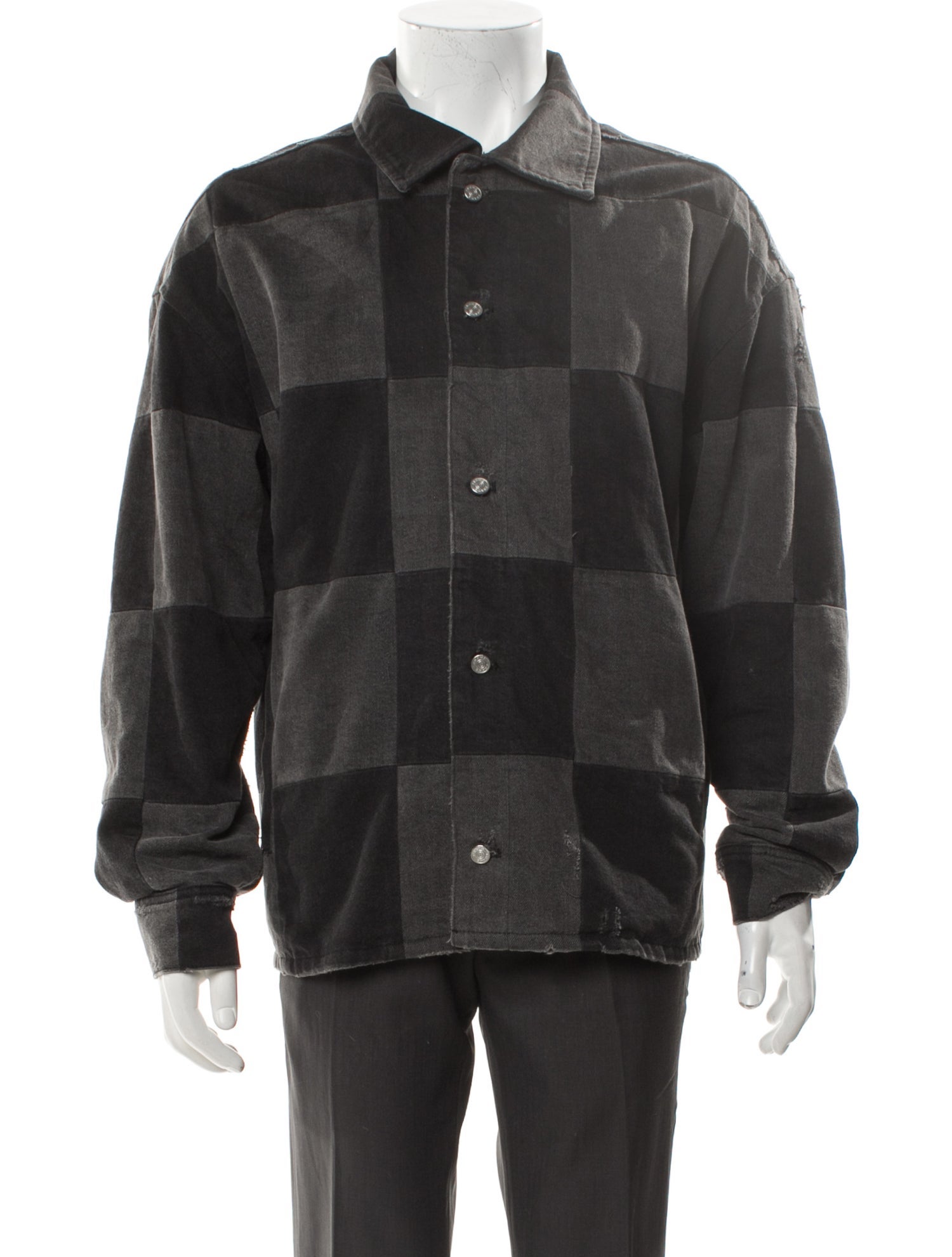 FRAME Plaid Print Denim Jacket