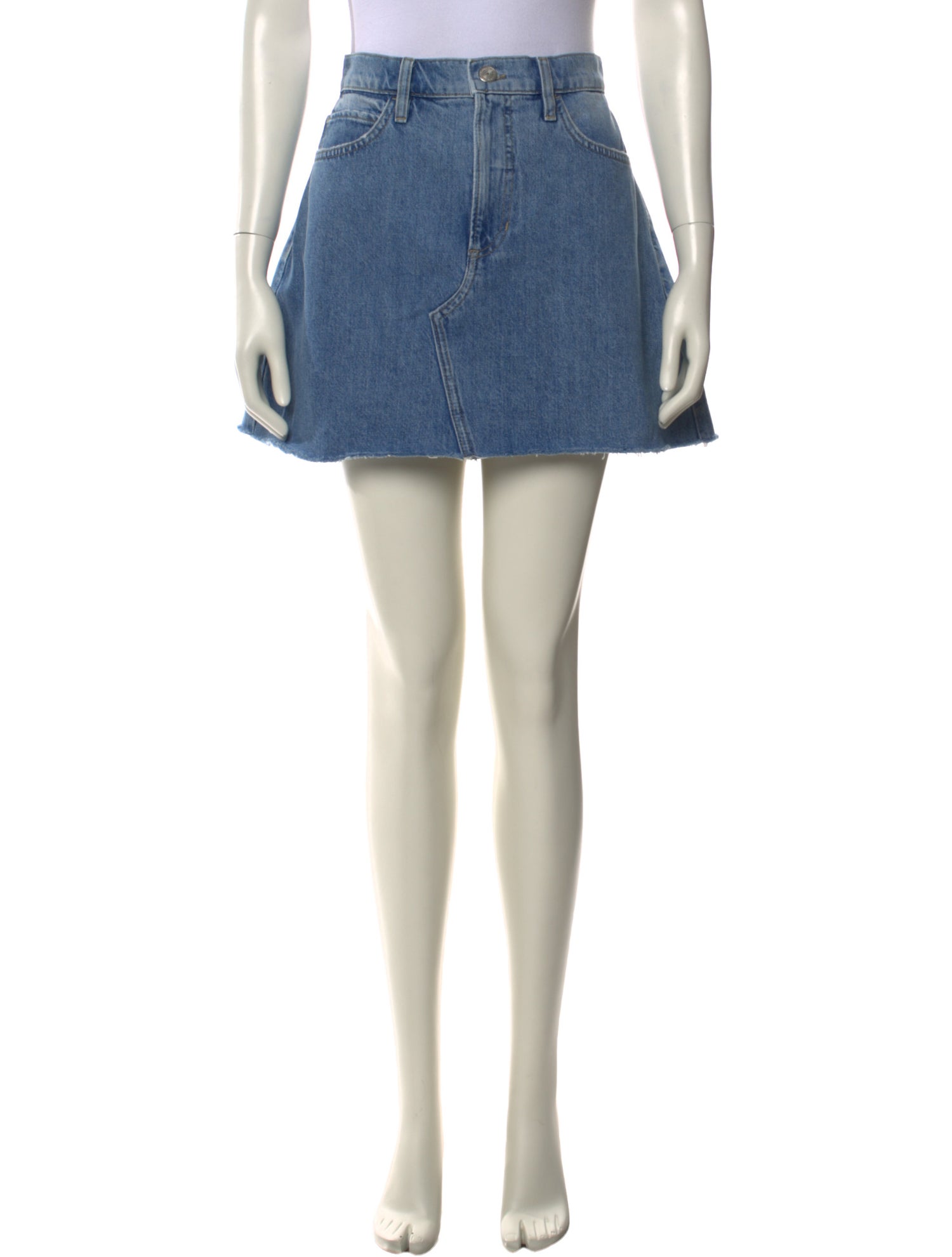 FRAME Distressed Accents Mini Skirt