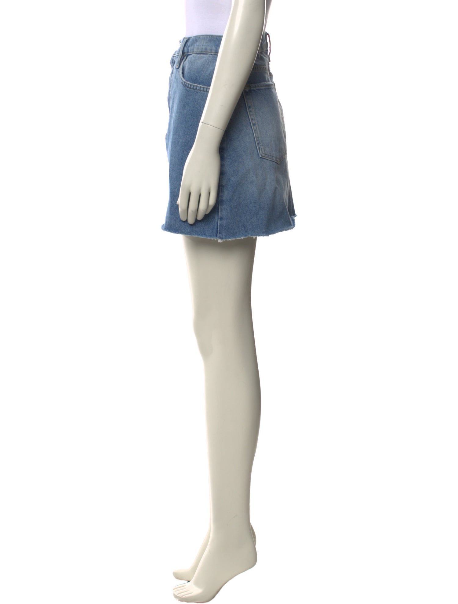 FRAME Distressed Accents Mini Skirt