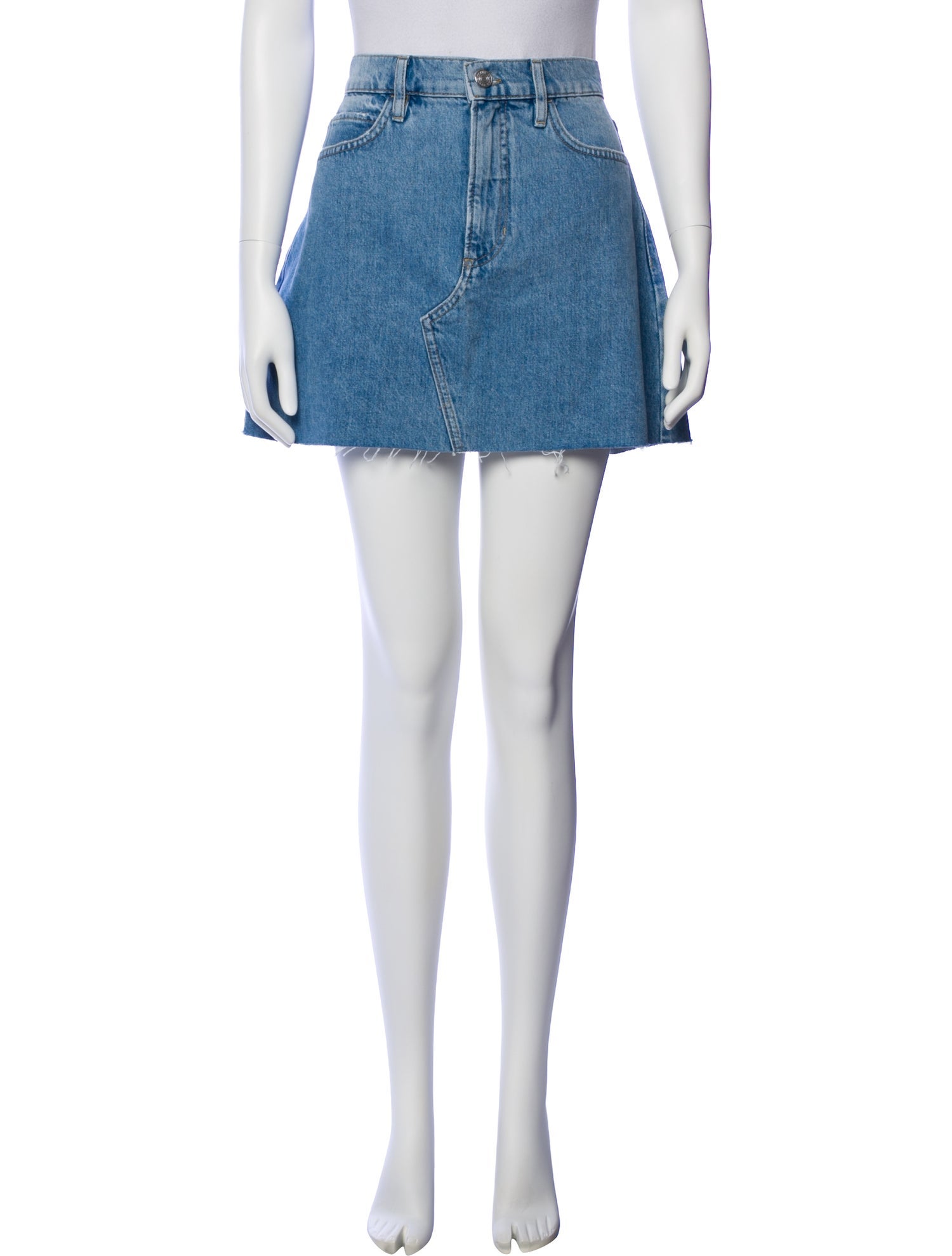 FRAME Distressed Accents Mini Skirt