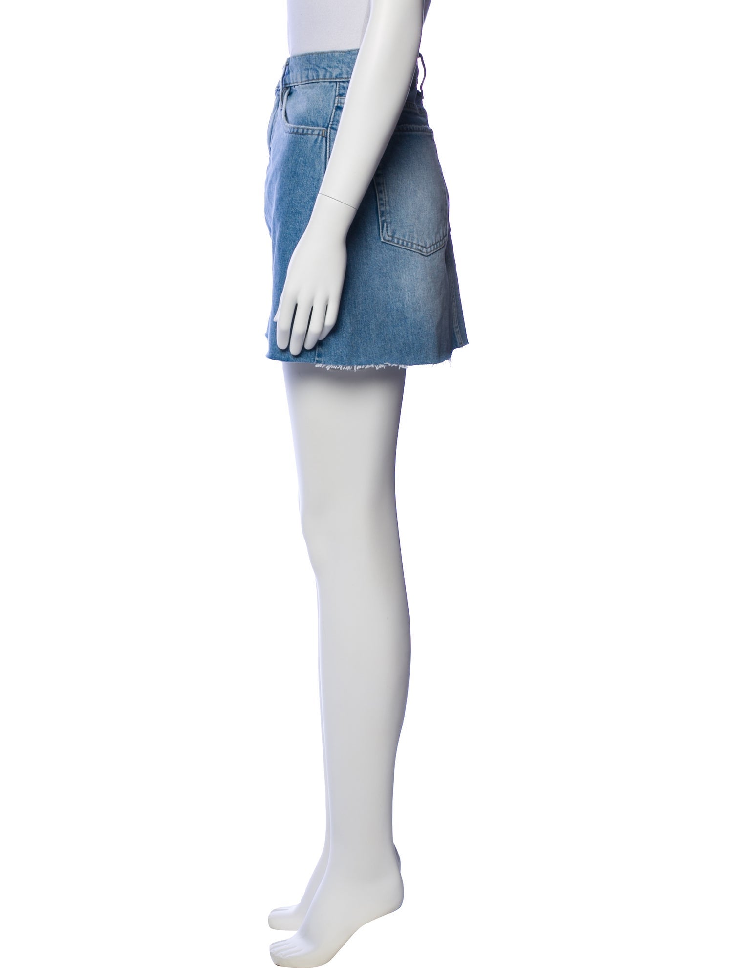 FRAME Distressed Accents Mini Skirt